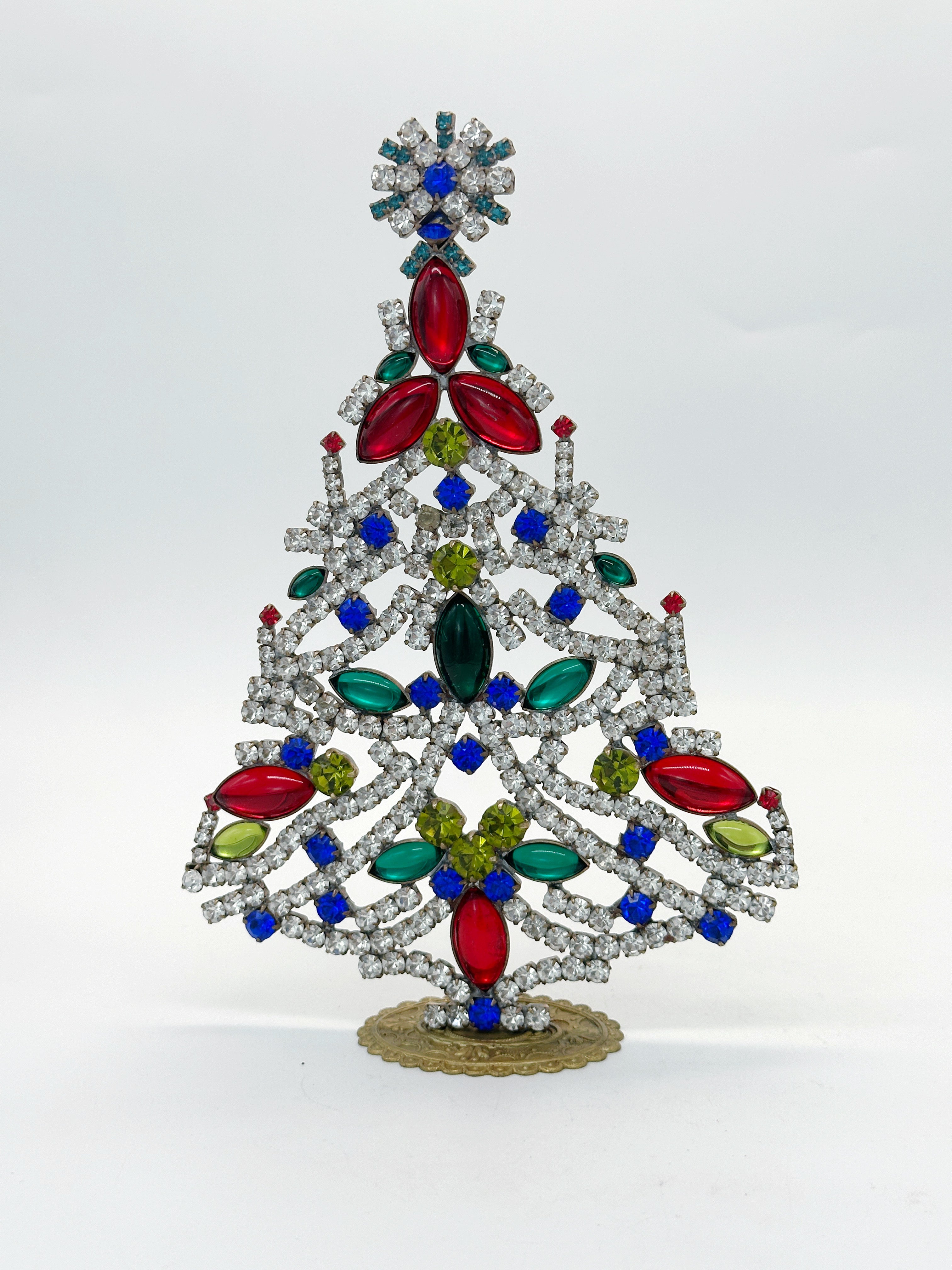 Prächtiger Gablonzer Christbaum aus Strass & Kristall