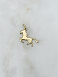 Charm Anhänger mit steigendem Pferd in 585 Gelbgold