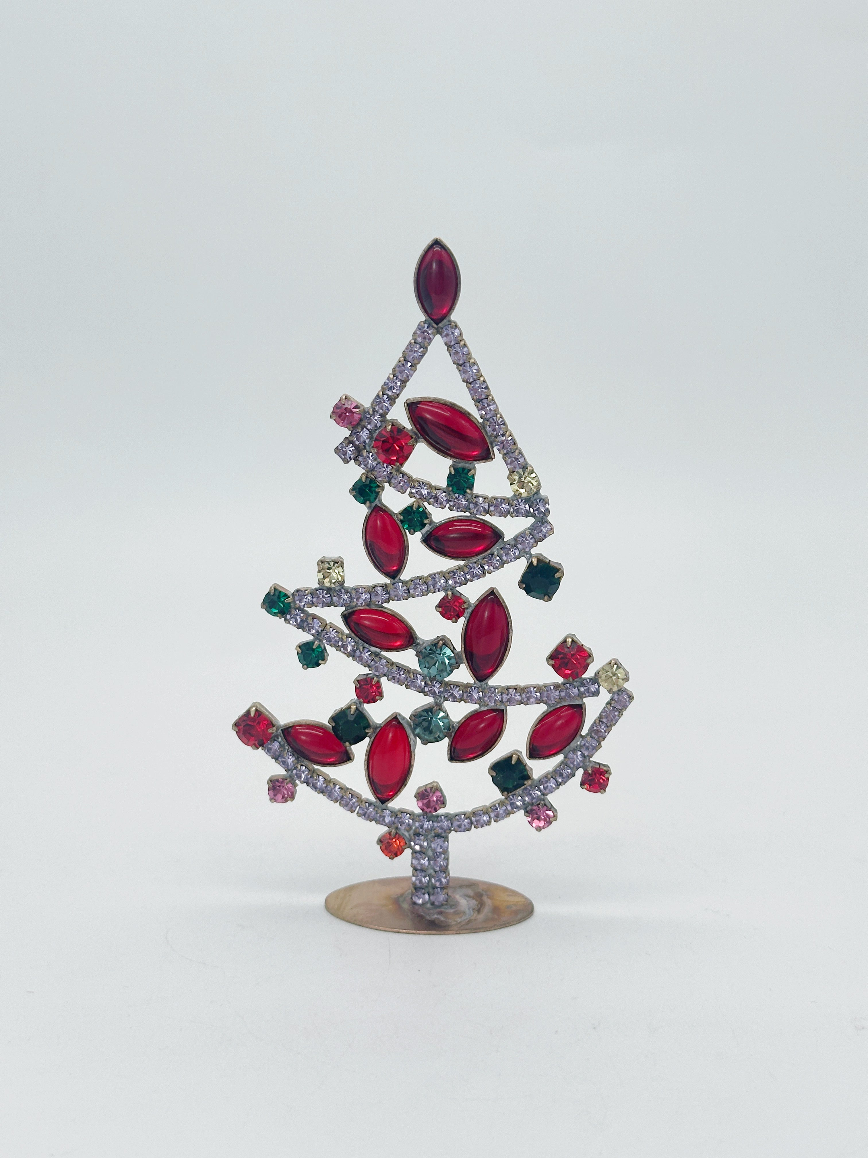 Vintage Gablonzer Christbaum aus Strass & Kristall