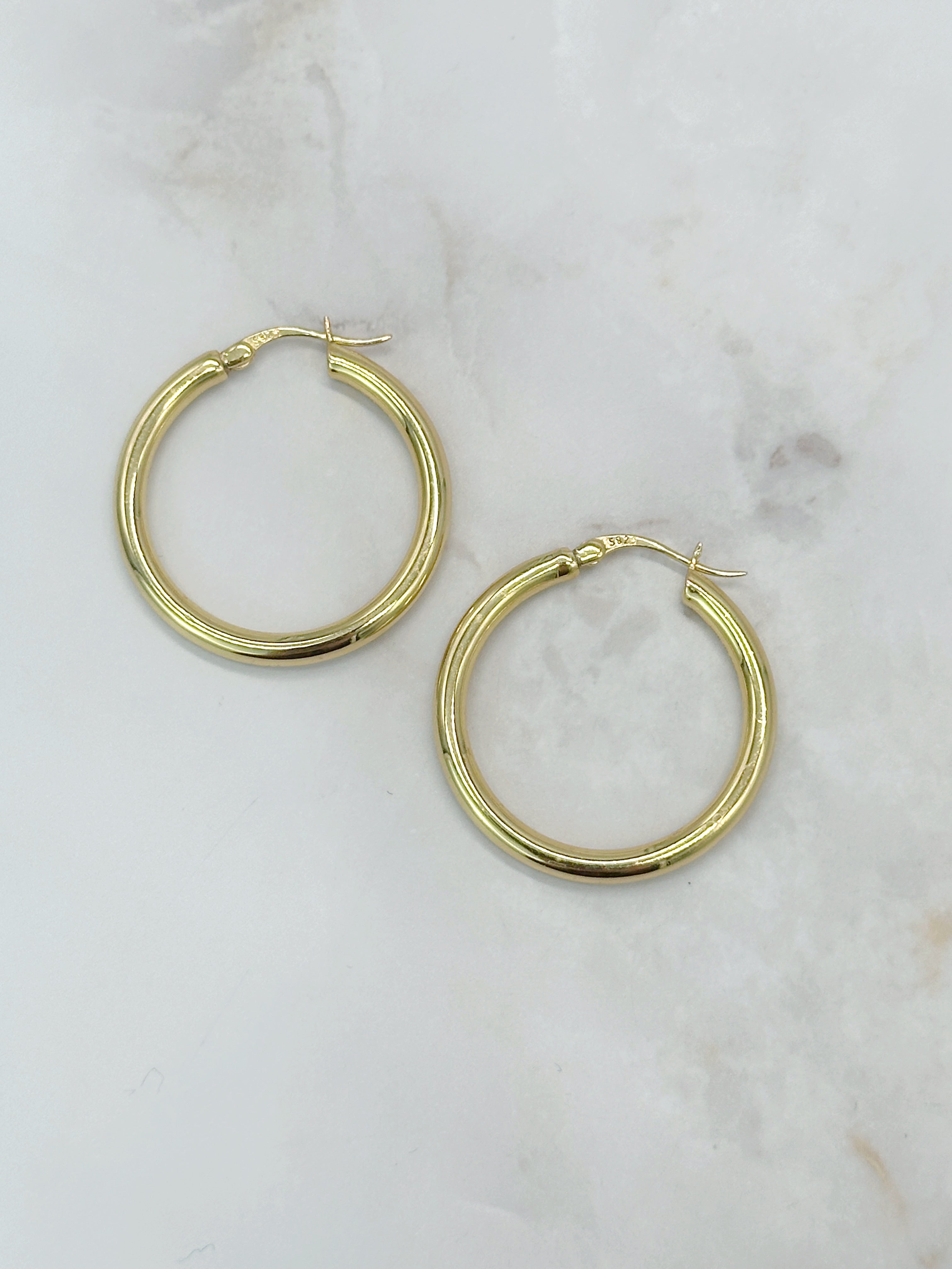 Vergoldete Vintage Creolen aus 925 Sterling Silber