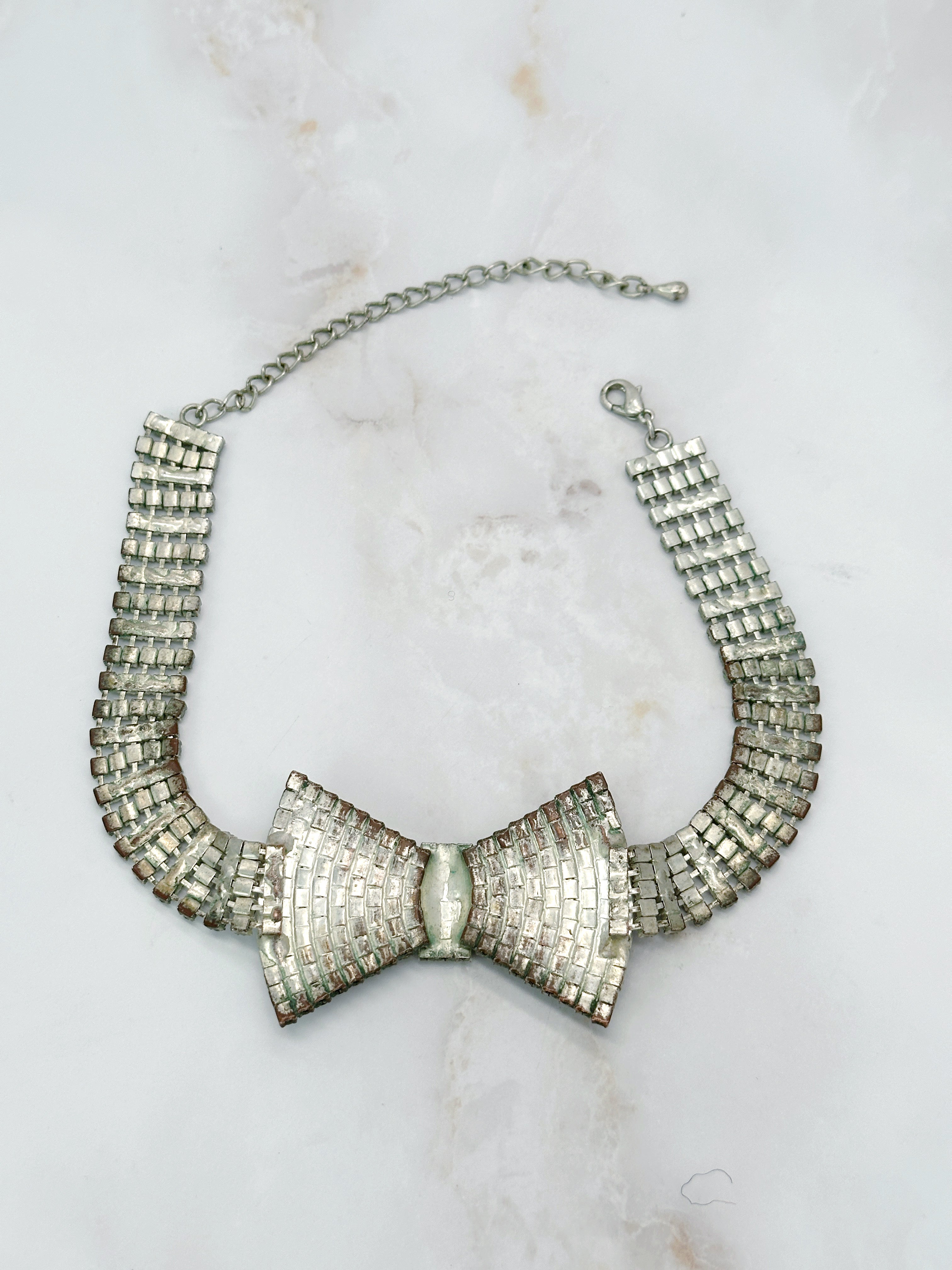 Vintage Strass Choker mit Maschenmotiv