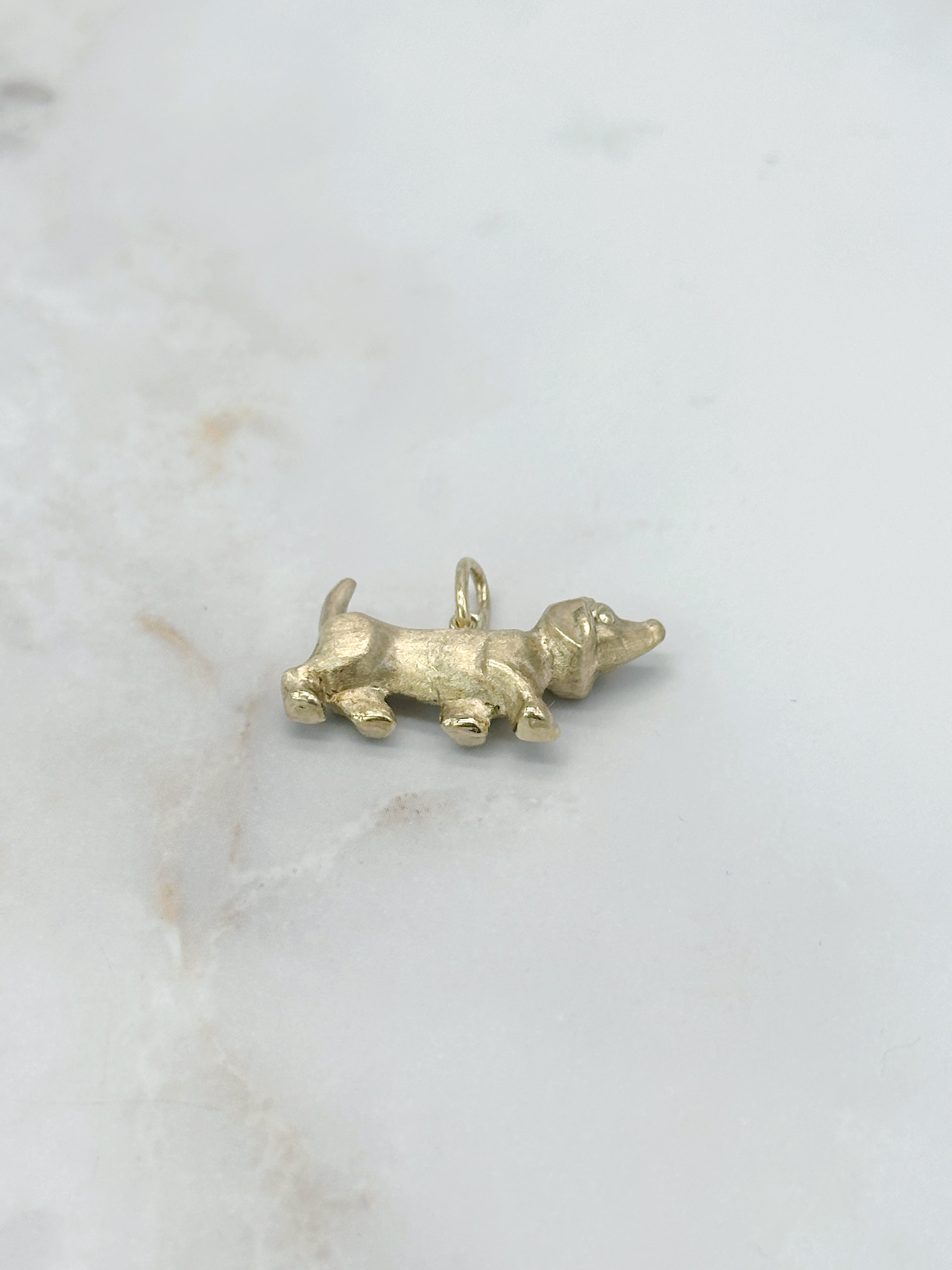 Vintage Dackel Anhänger in 585 Gelbgold