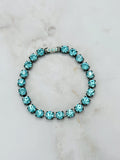 Vintage Strass Armband mit eisblauen Steinen