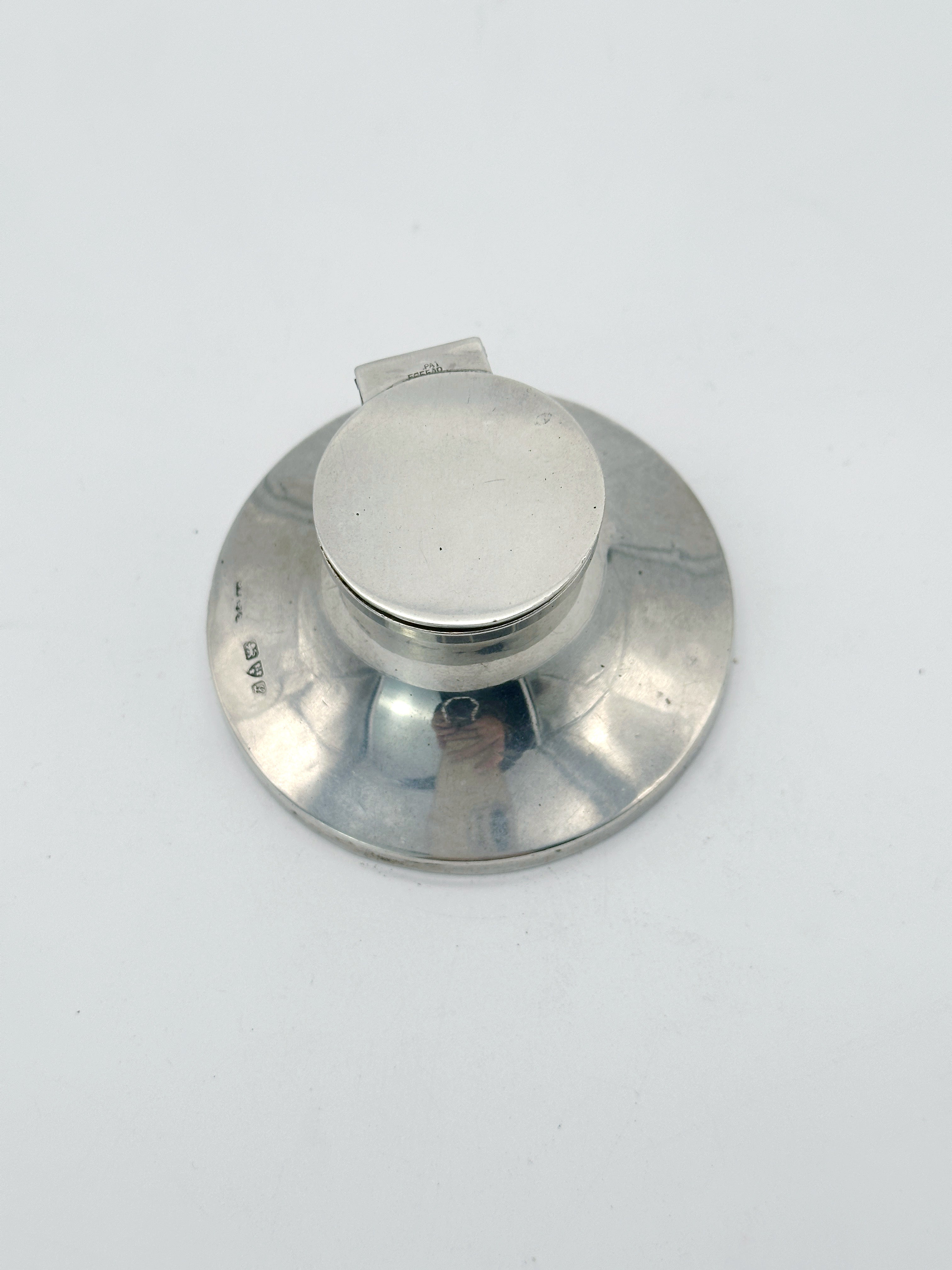 Tintenfass England um 1911, Silber