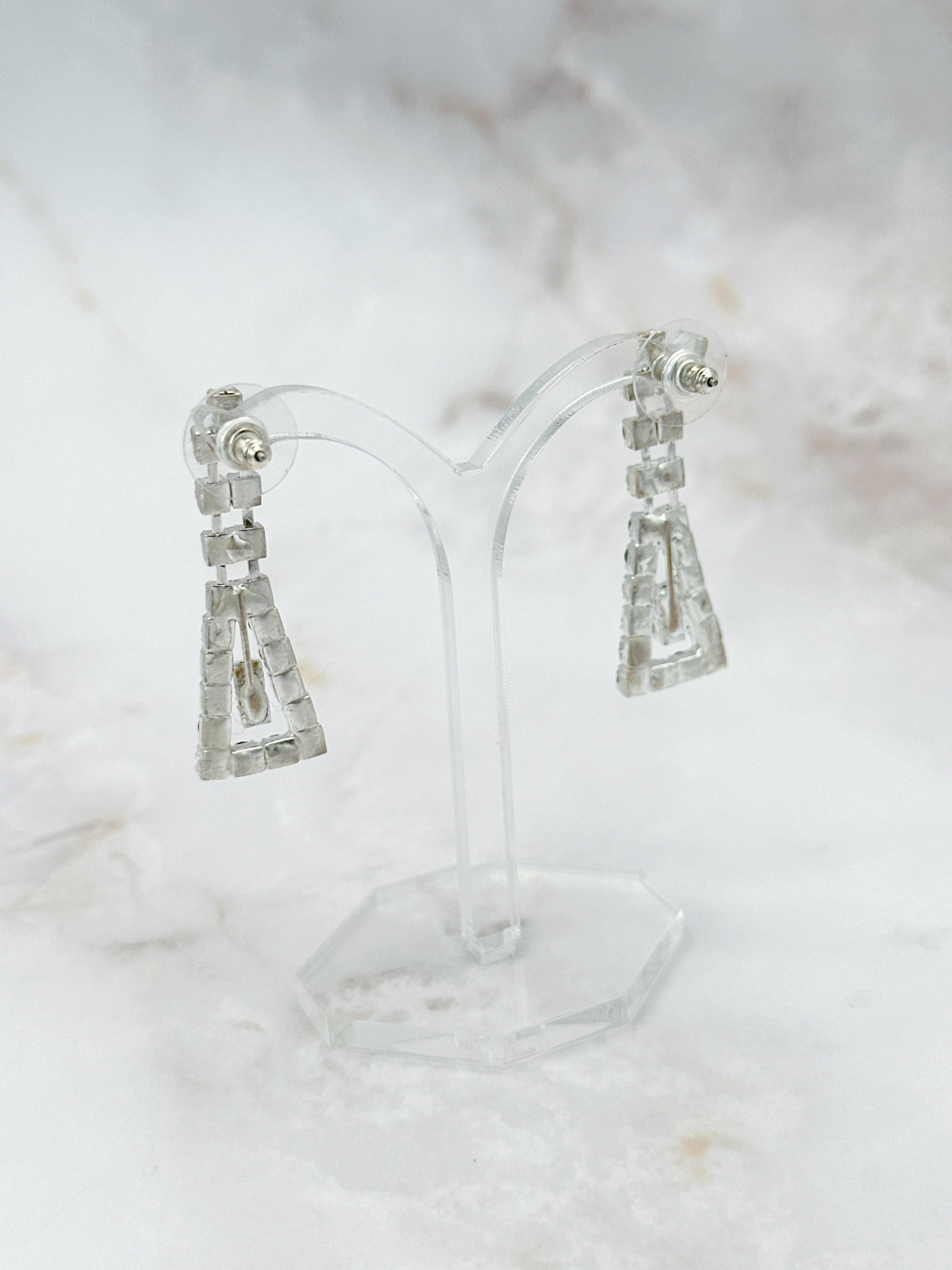 Ohrstecker im Art Déco Stil mit Strass
