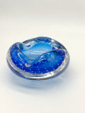 Vintage Murano Glas Schale in Blau