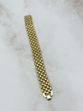 Breites Vintage Gliederarmband mit feiner Struktur