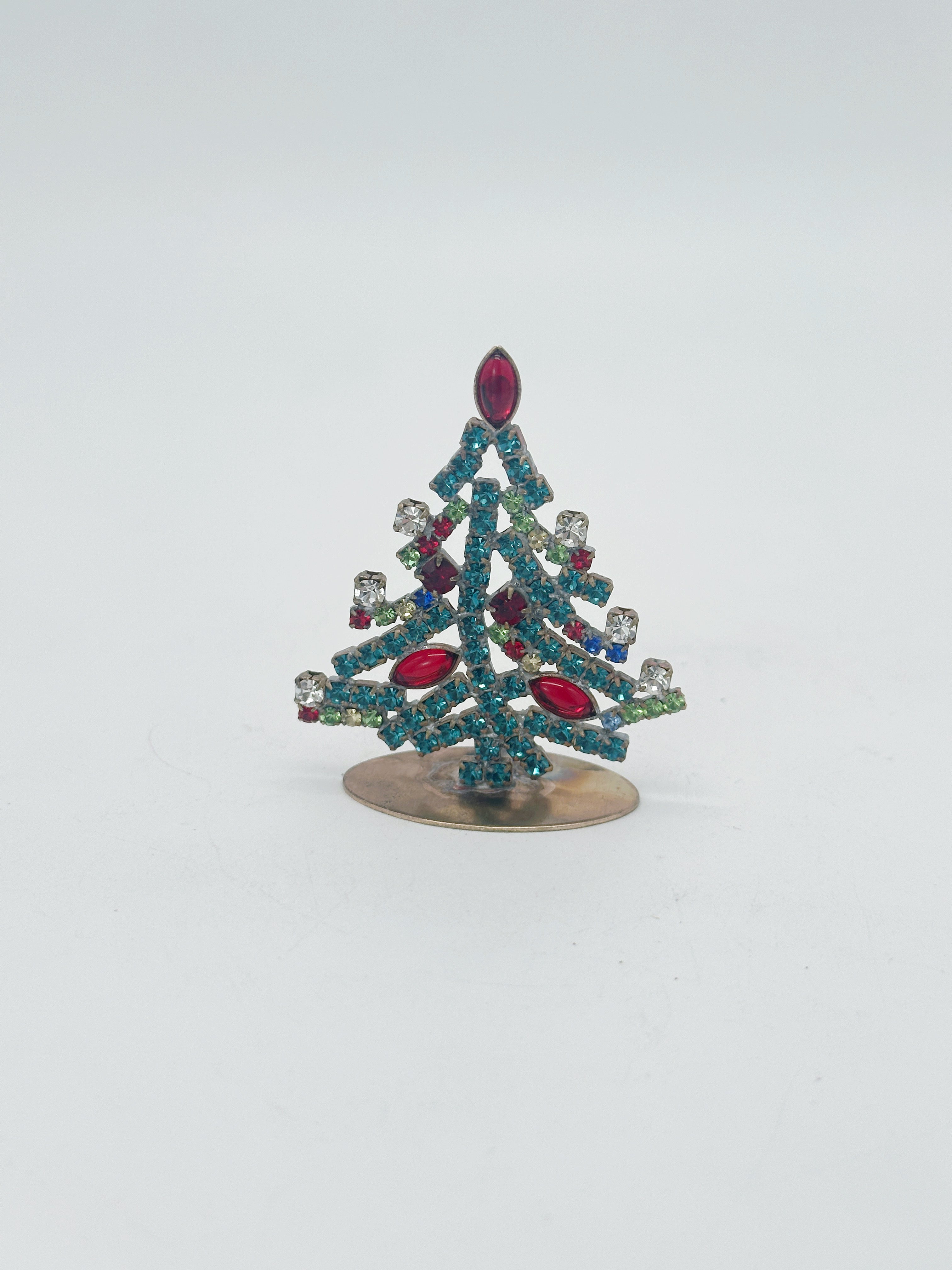 Zierlicher Gablonzer Mini-Christbaum aus Strass