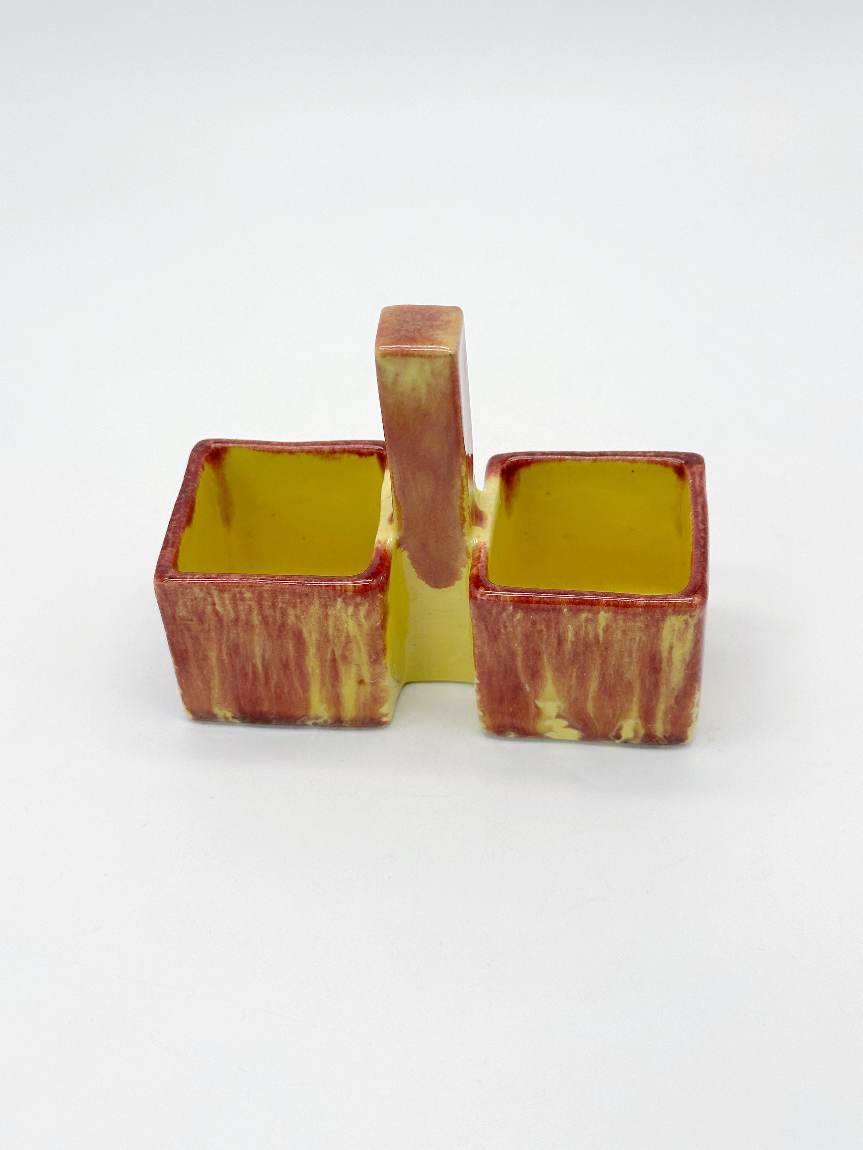 Vintage Keramik Salzgefäß im 50er Jahre Stil