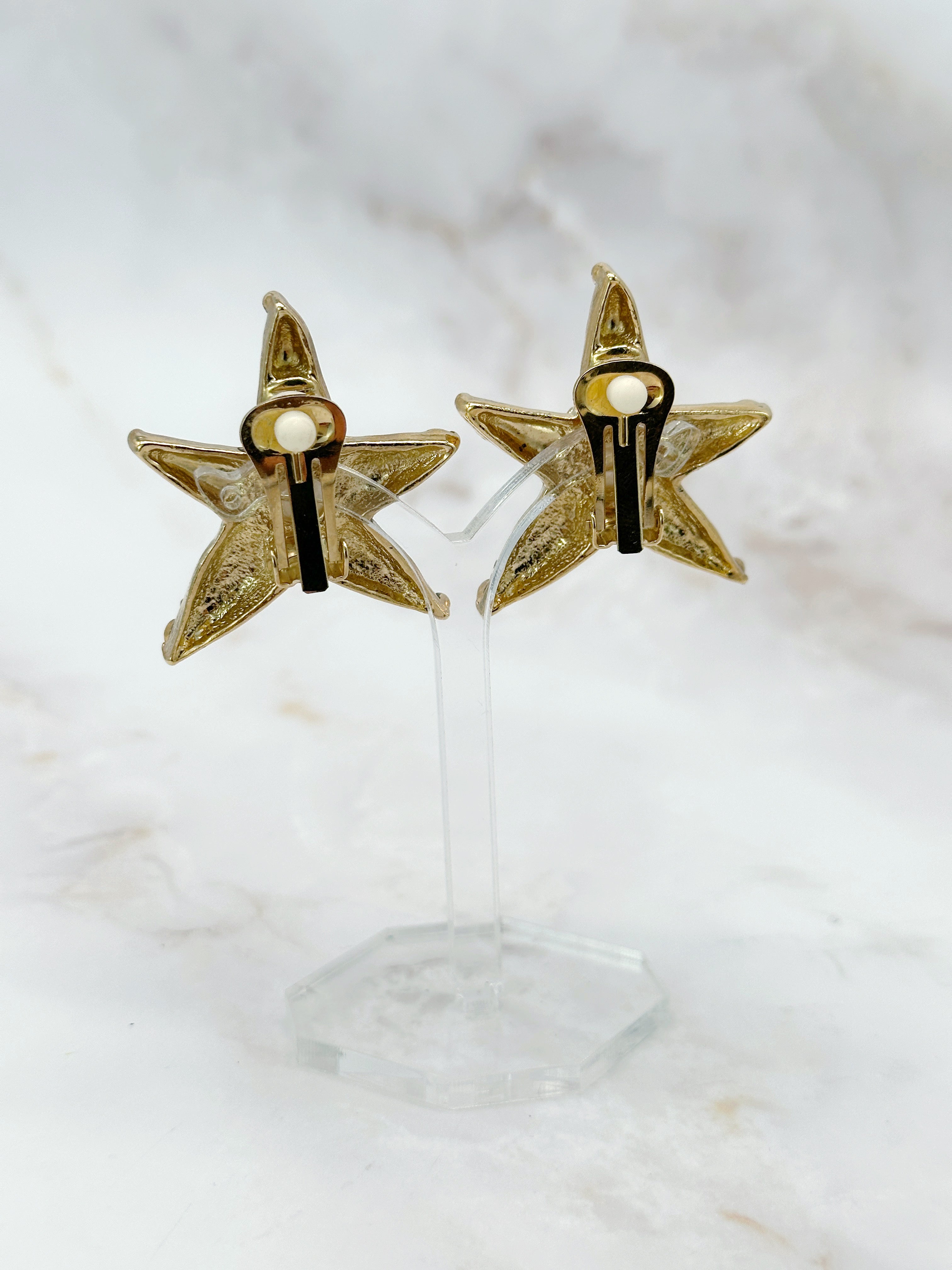 Vintage Ohrclips in Sternform