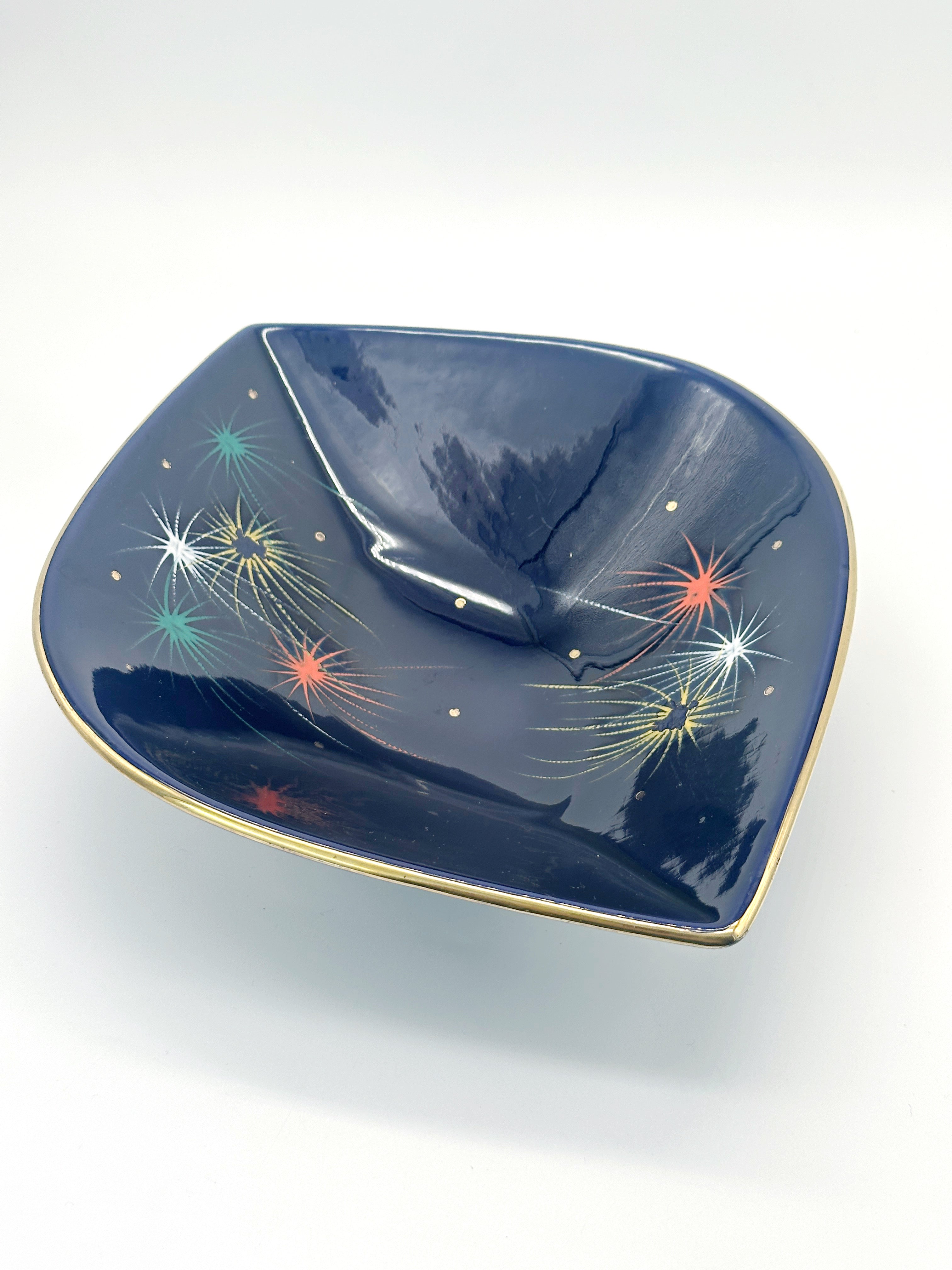 Vintage Keramikschale von Dümler & Breiden Kobaltblau