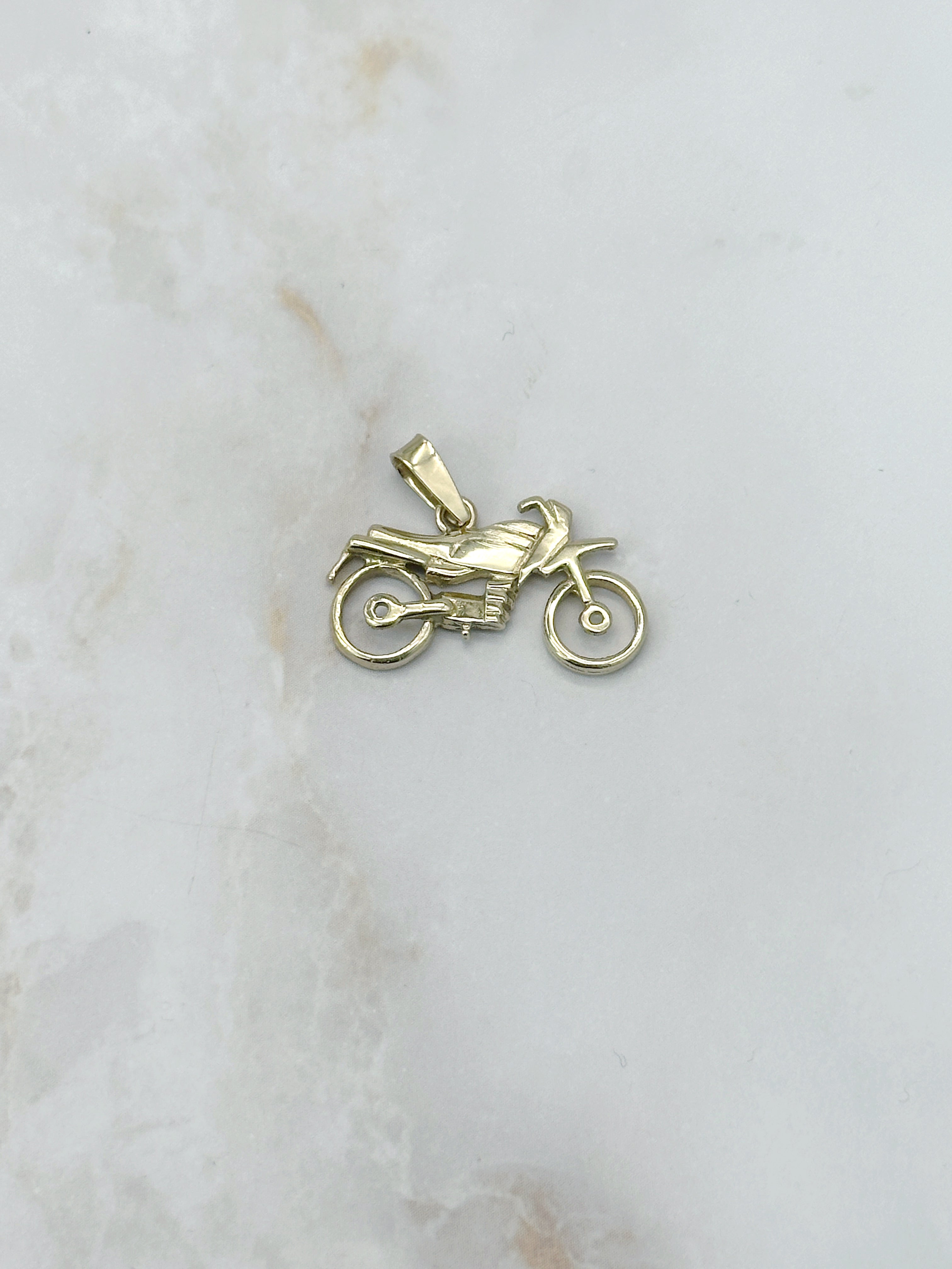 Motorrad Charm Anhänger in 585 Gelbgold