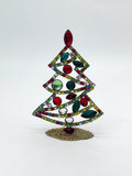 Abstrakter Gablonzer Weihnachtsbaum mit bunten Glassteinen