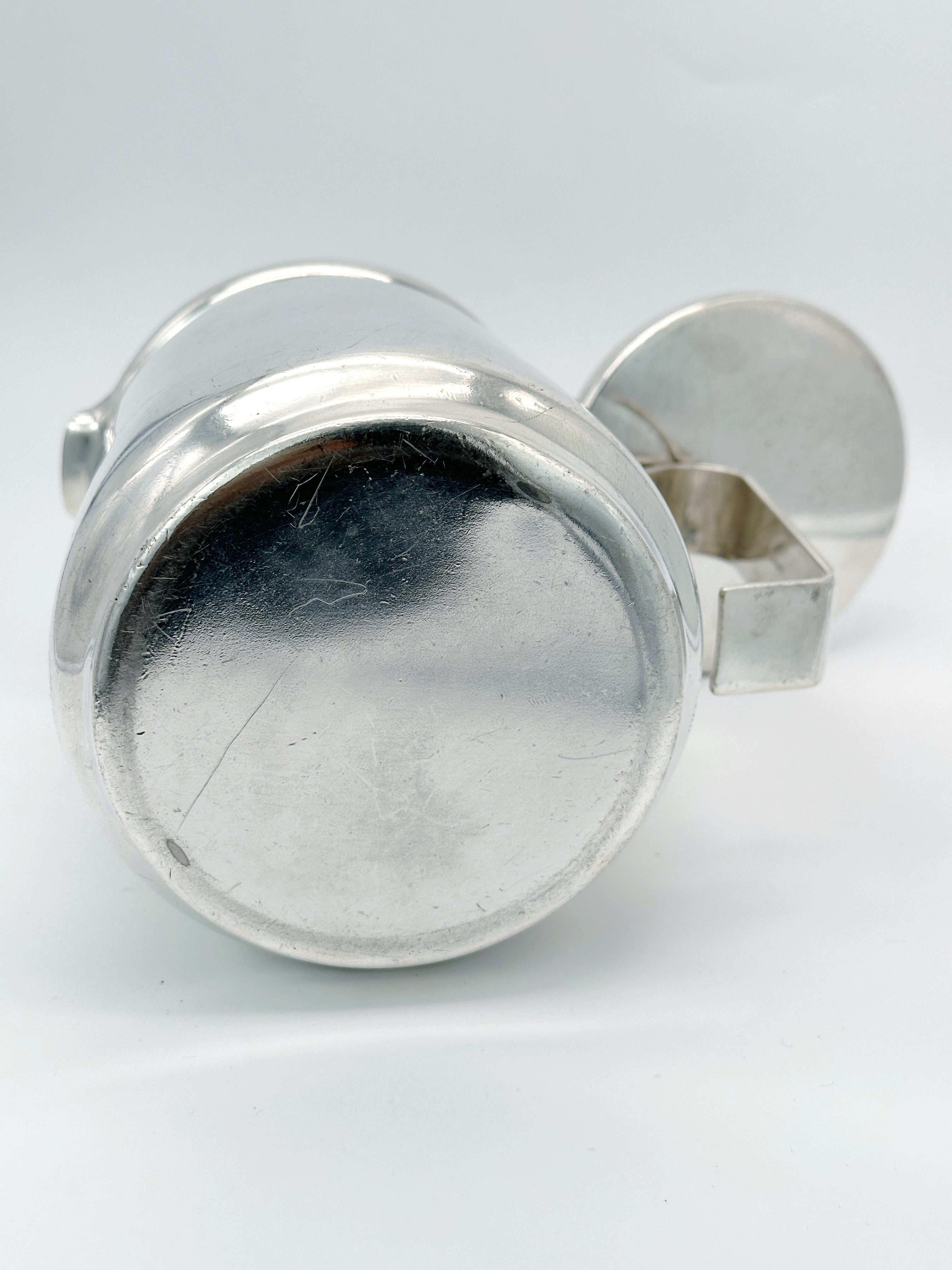 Doppelwandige Vintage Kaffeekanne, versilbert