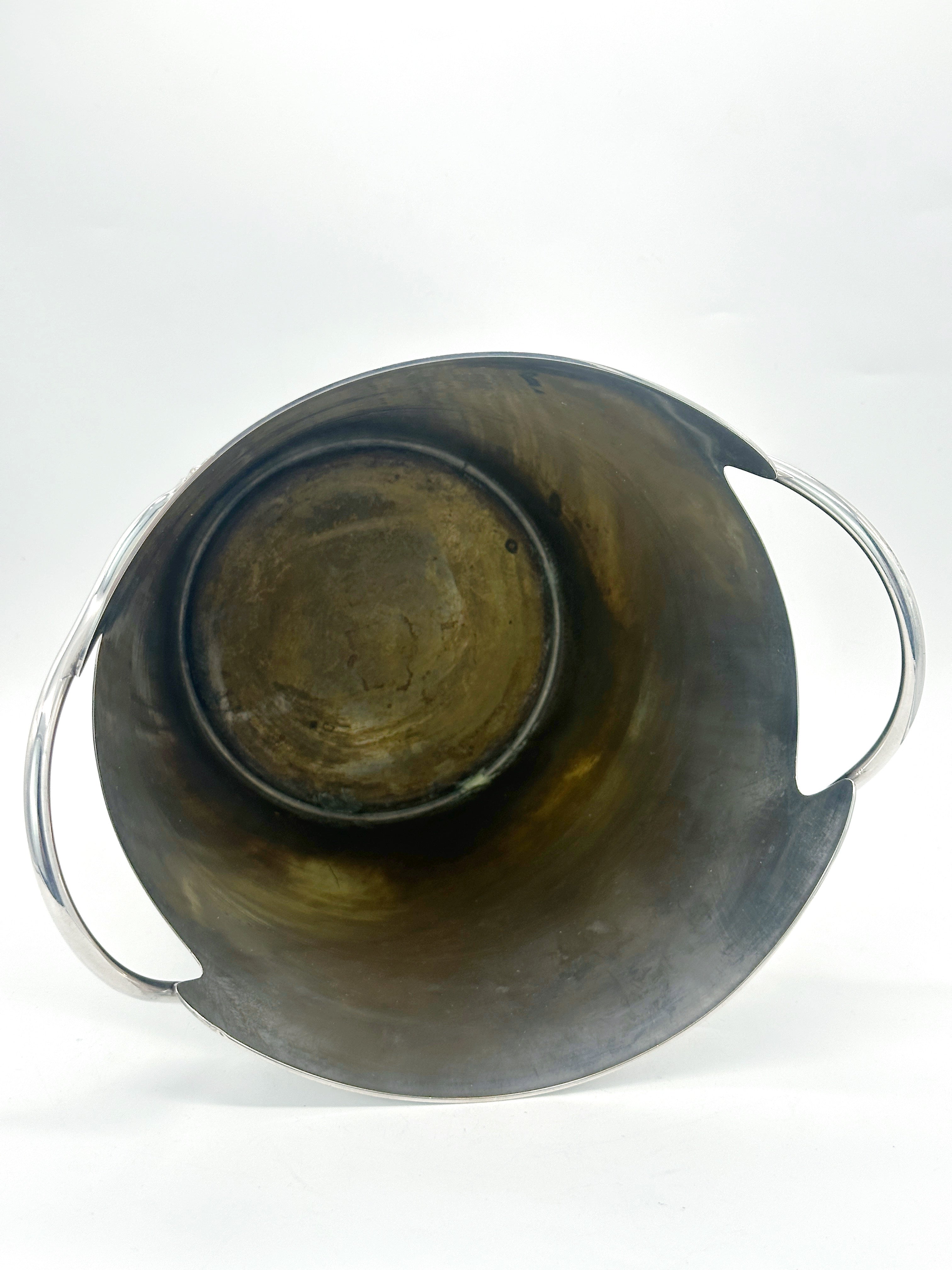 Edler französischer Champagnerkühler versilbert um 1950