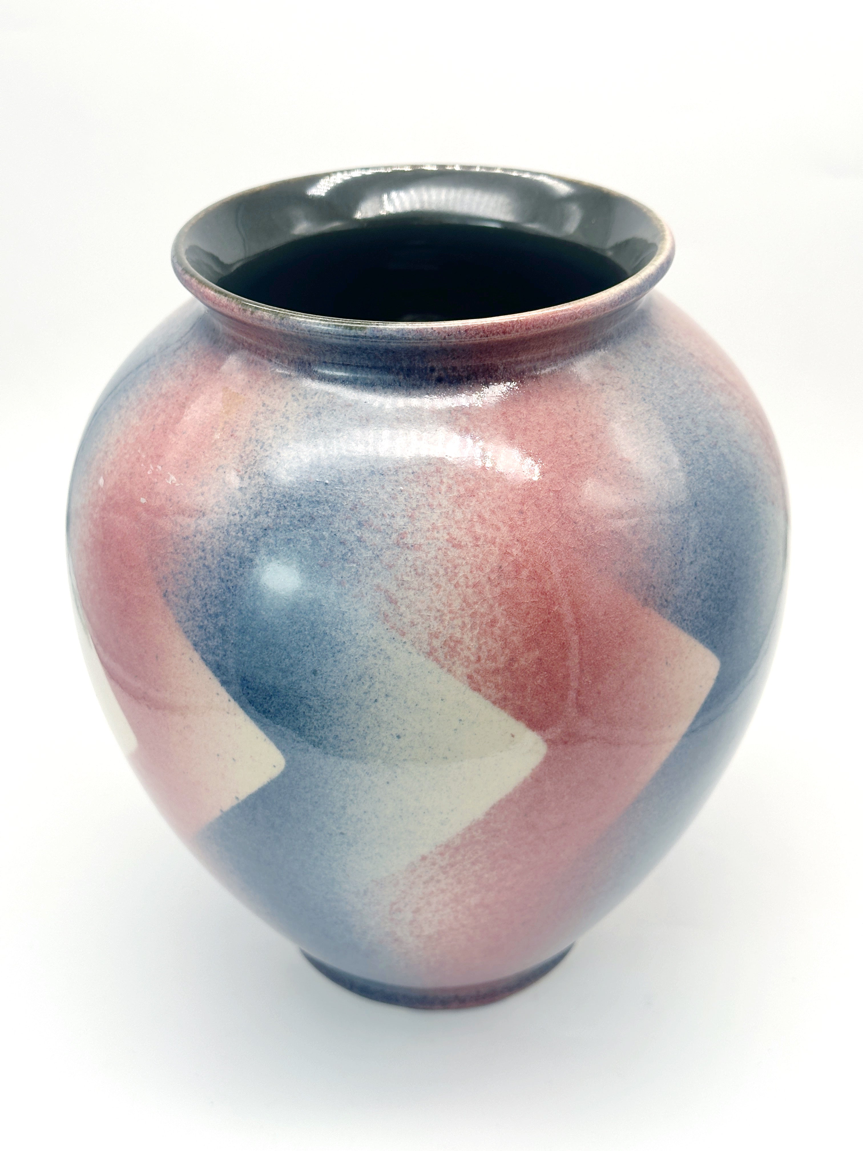 Vintage Vase von Bay Keramik mit Spritzdekor