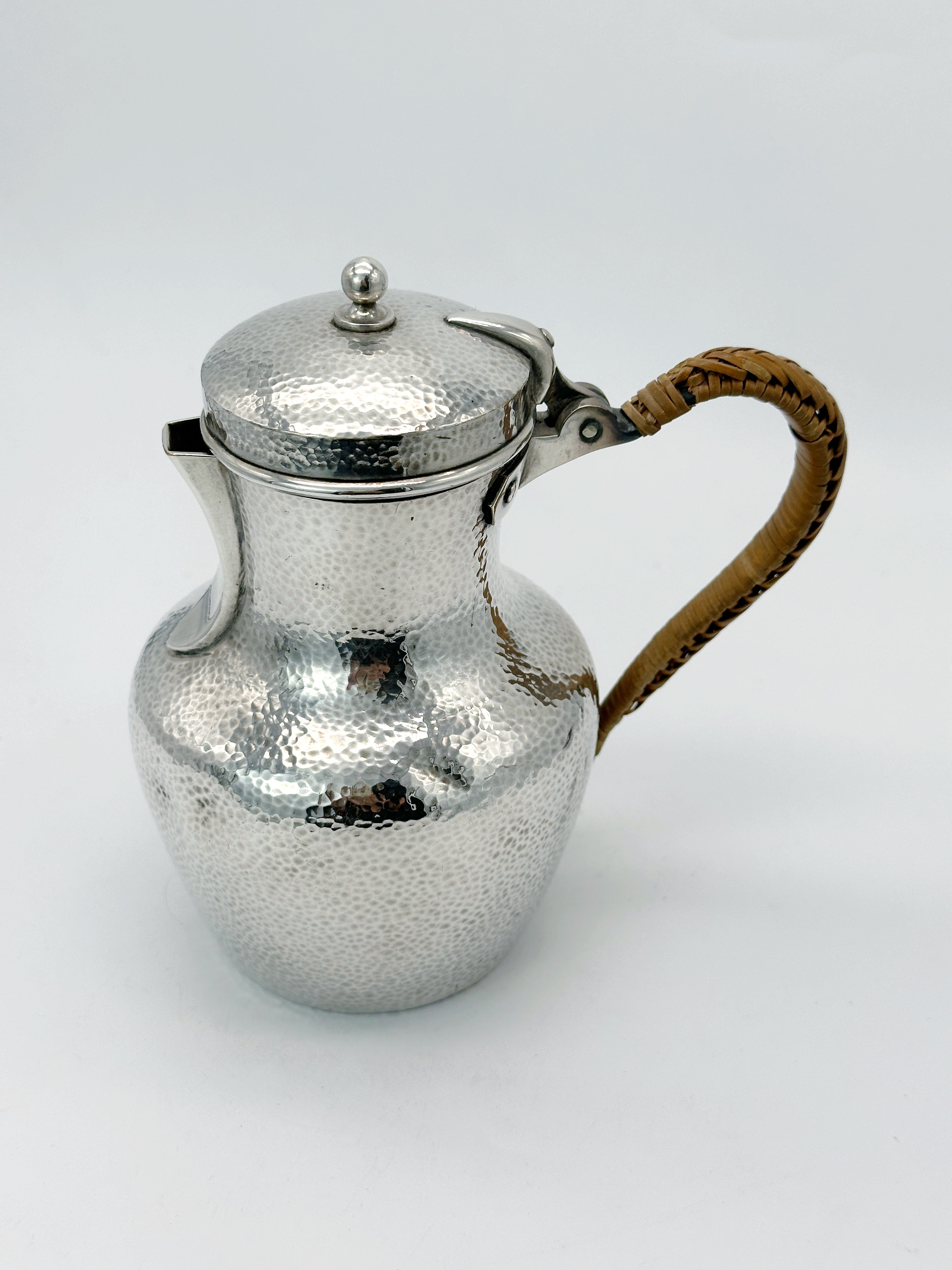 Antikes Christofle Set von 1893, Teekanne & Wasserkanne, Hammerschlag