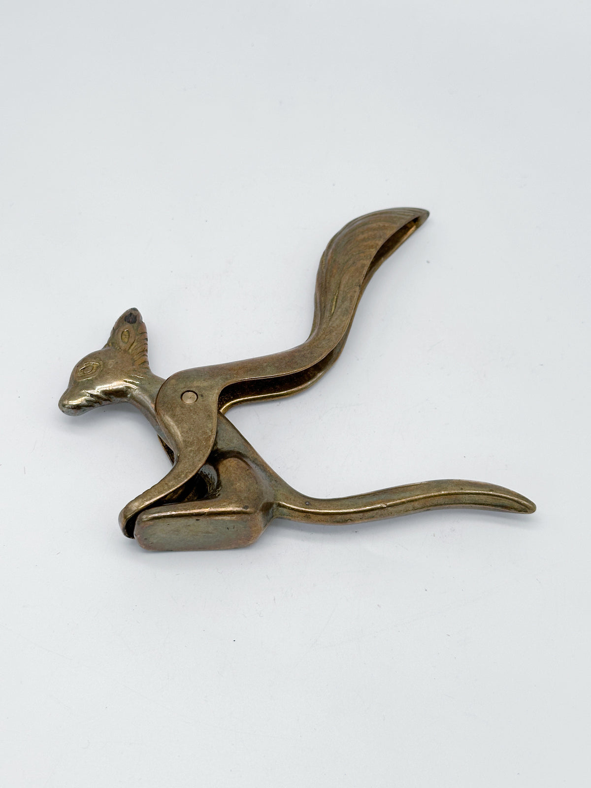 Vintage Nussknacker in Eichhörnchenform aus Messing