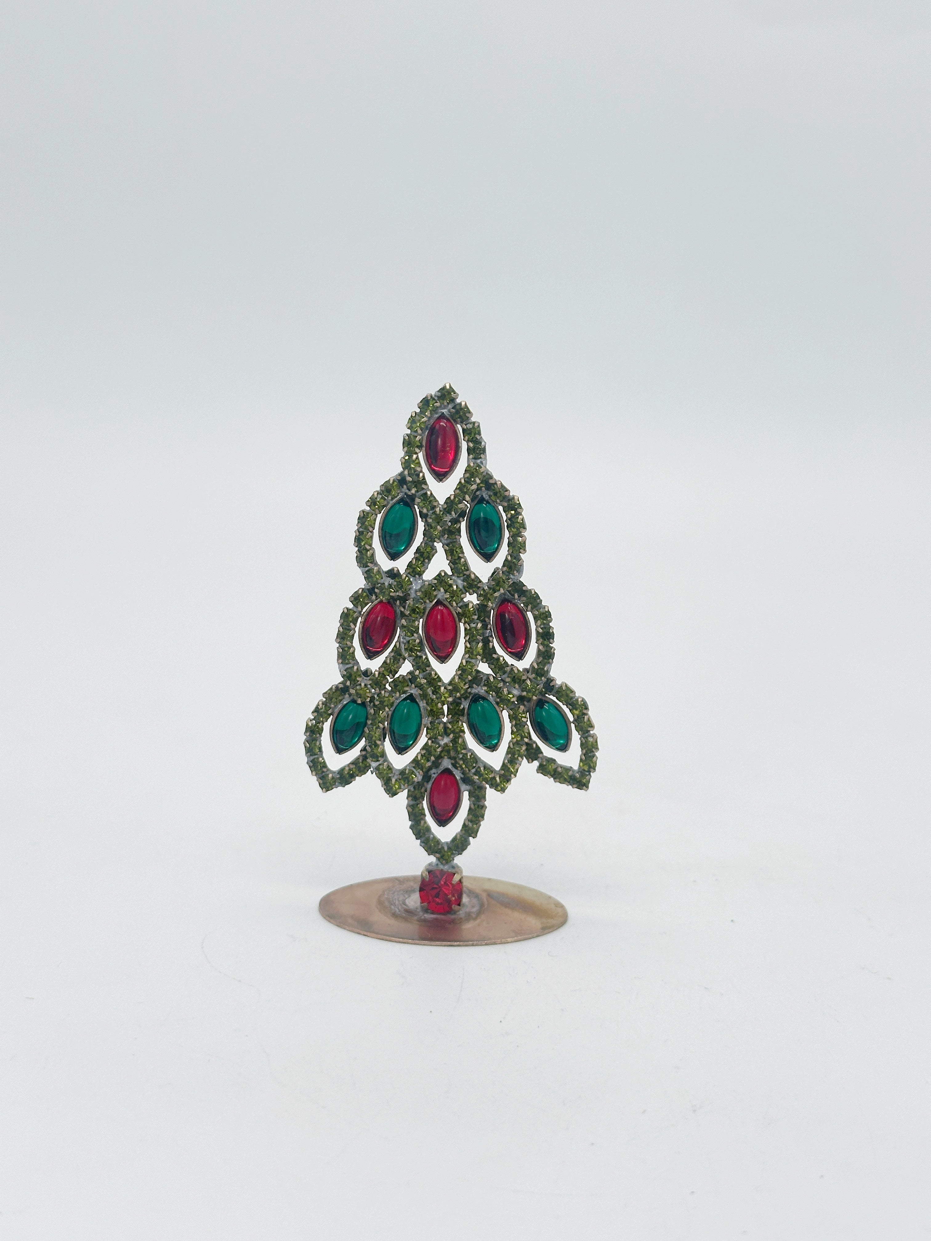 Zierlicher Gablonzer Mini-Christbaum aus Strass