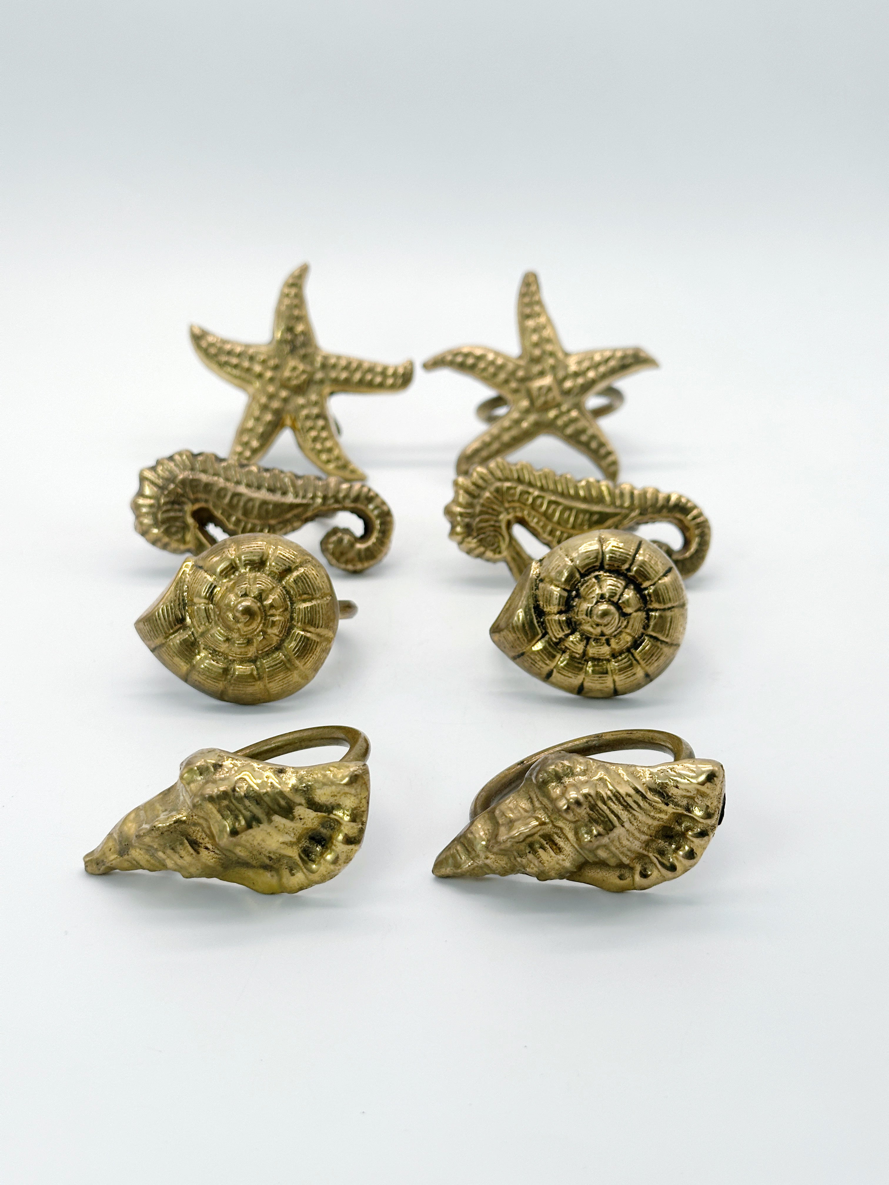 Set 8 maritime Serviettenringe "Meerestiere"