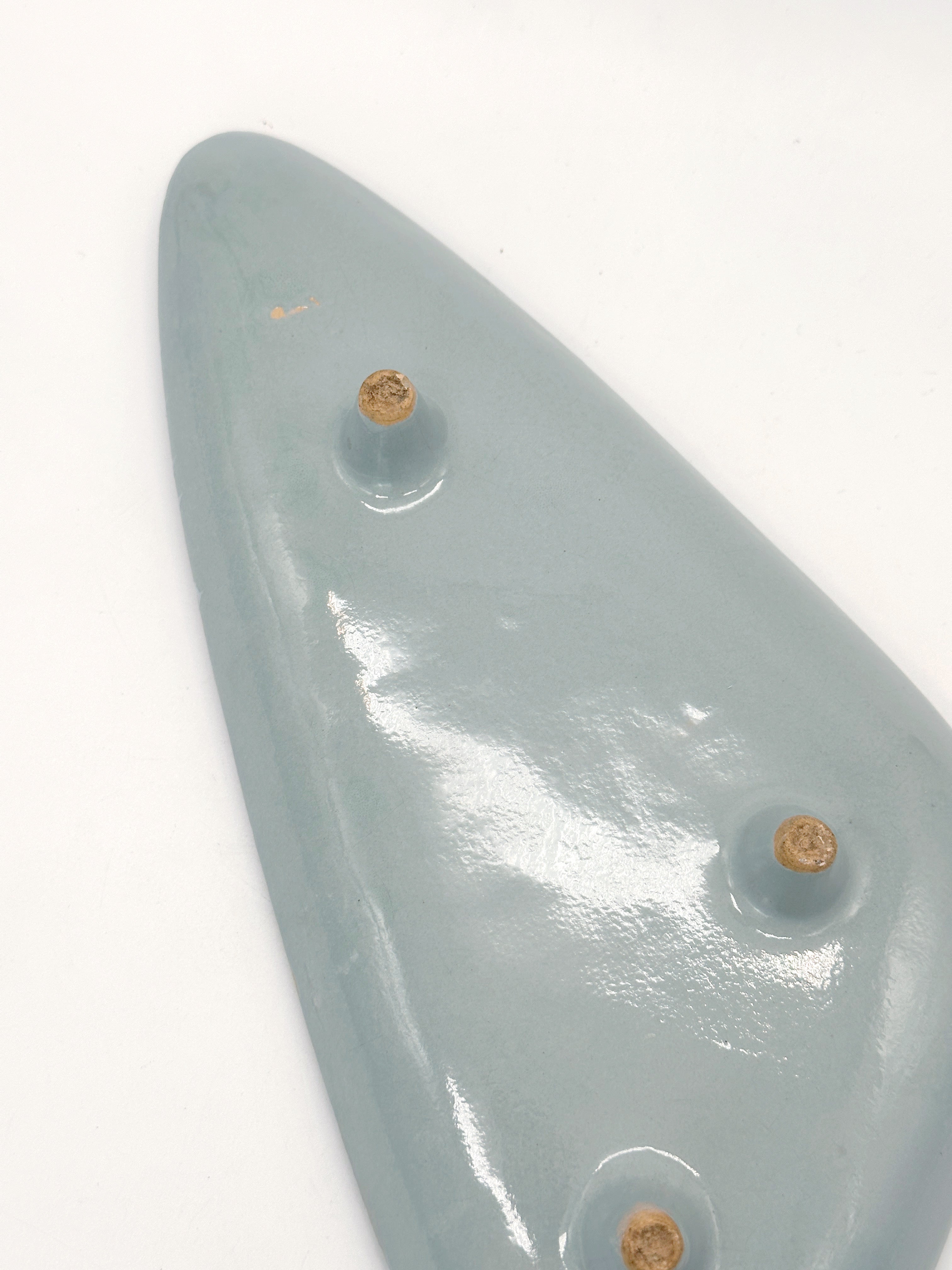 Midcentury Dreieck-Kerzenhalter in Mint für drei Kerzen