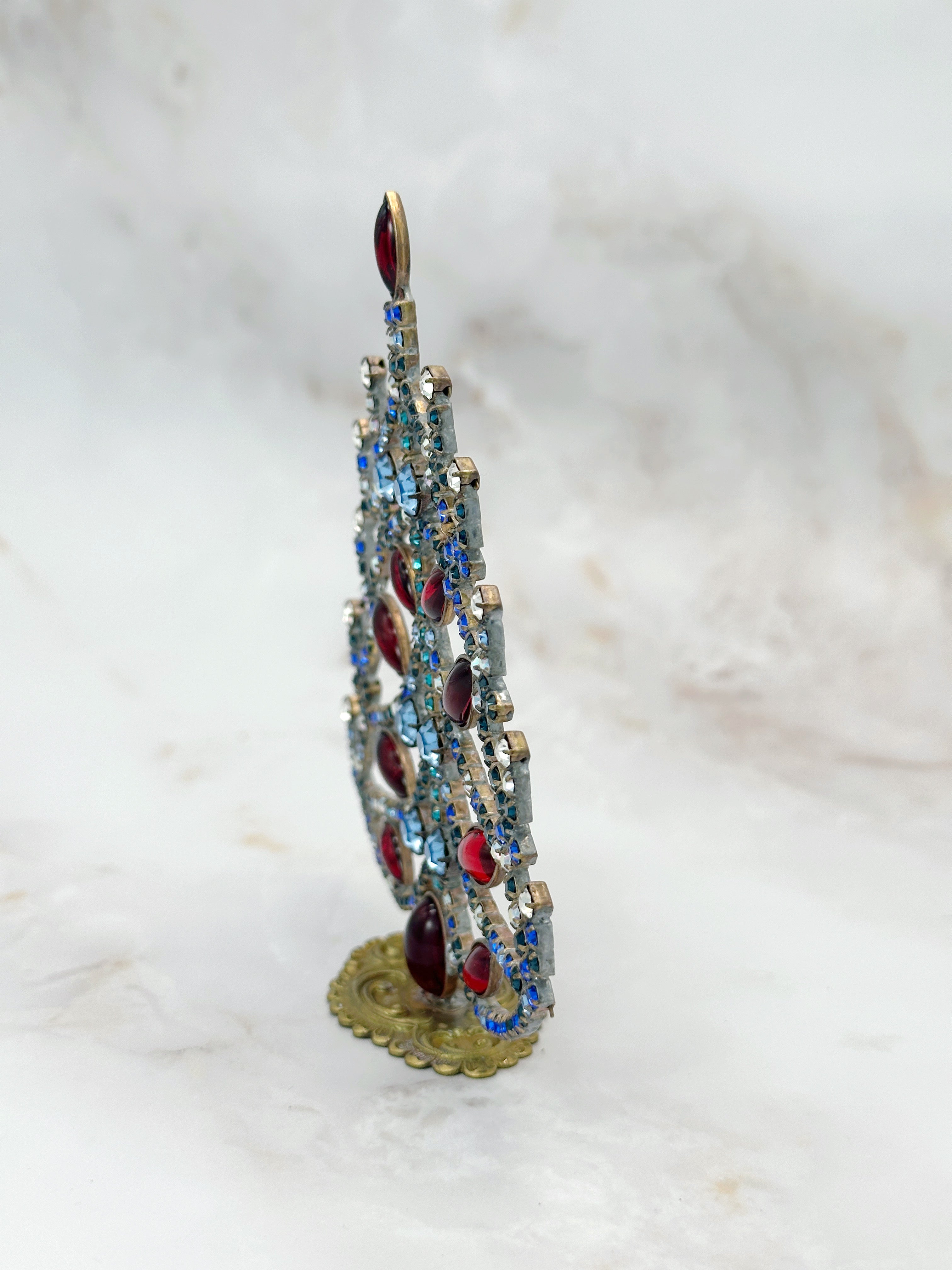 Vintage Gablonzer Christbaum aus Strass & Kristall