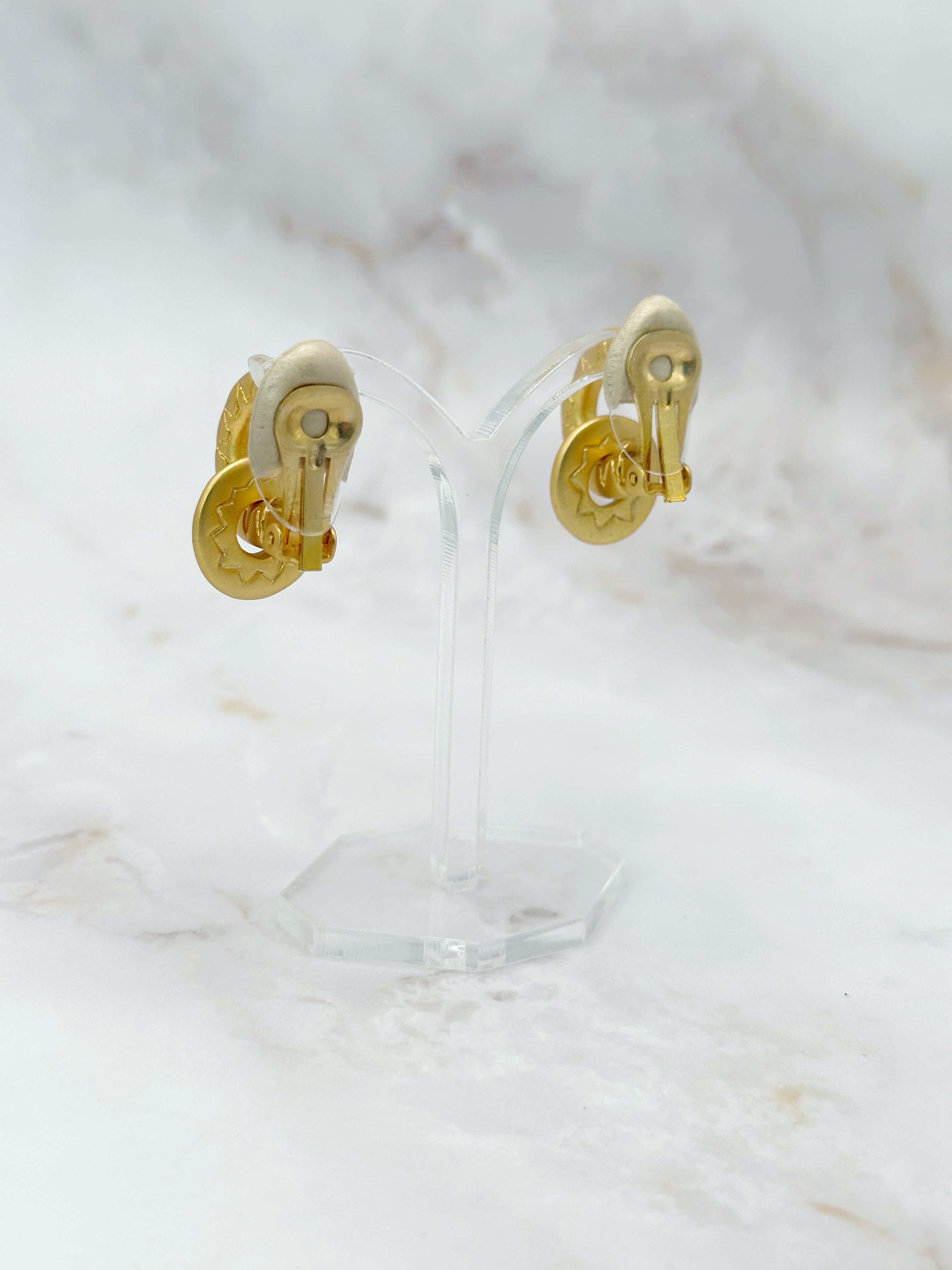 Vintage Doorknocker-Ohrclips mit abnehmbarem Ring