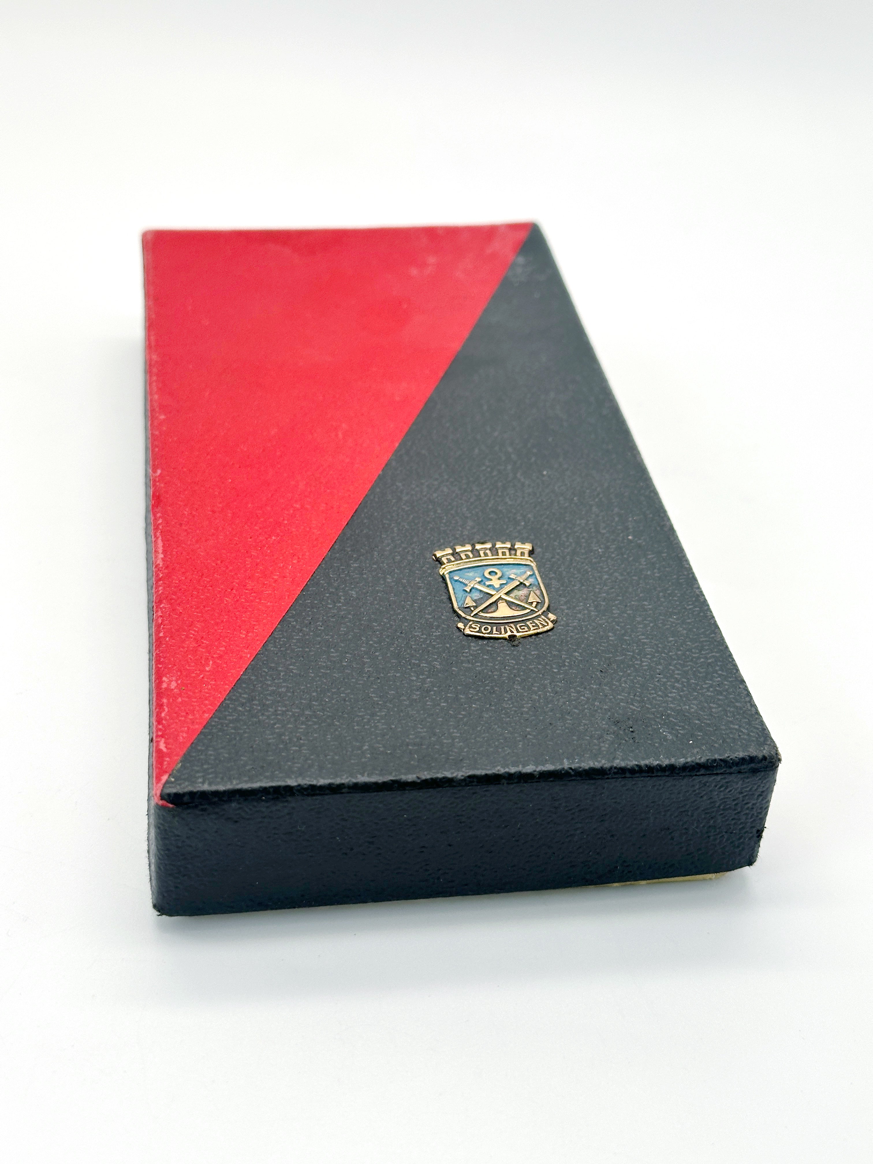 Vintage Vorlegegabel-Set von Roteck Solingen mit Perlmutt-Griffen