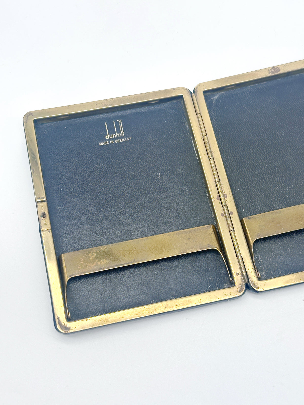 Vintage Zigarettenetui aus schwarzem Leder von Dunhill