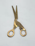 Vintage Dochtschere aus Messing mit Vogelmotiv