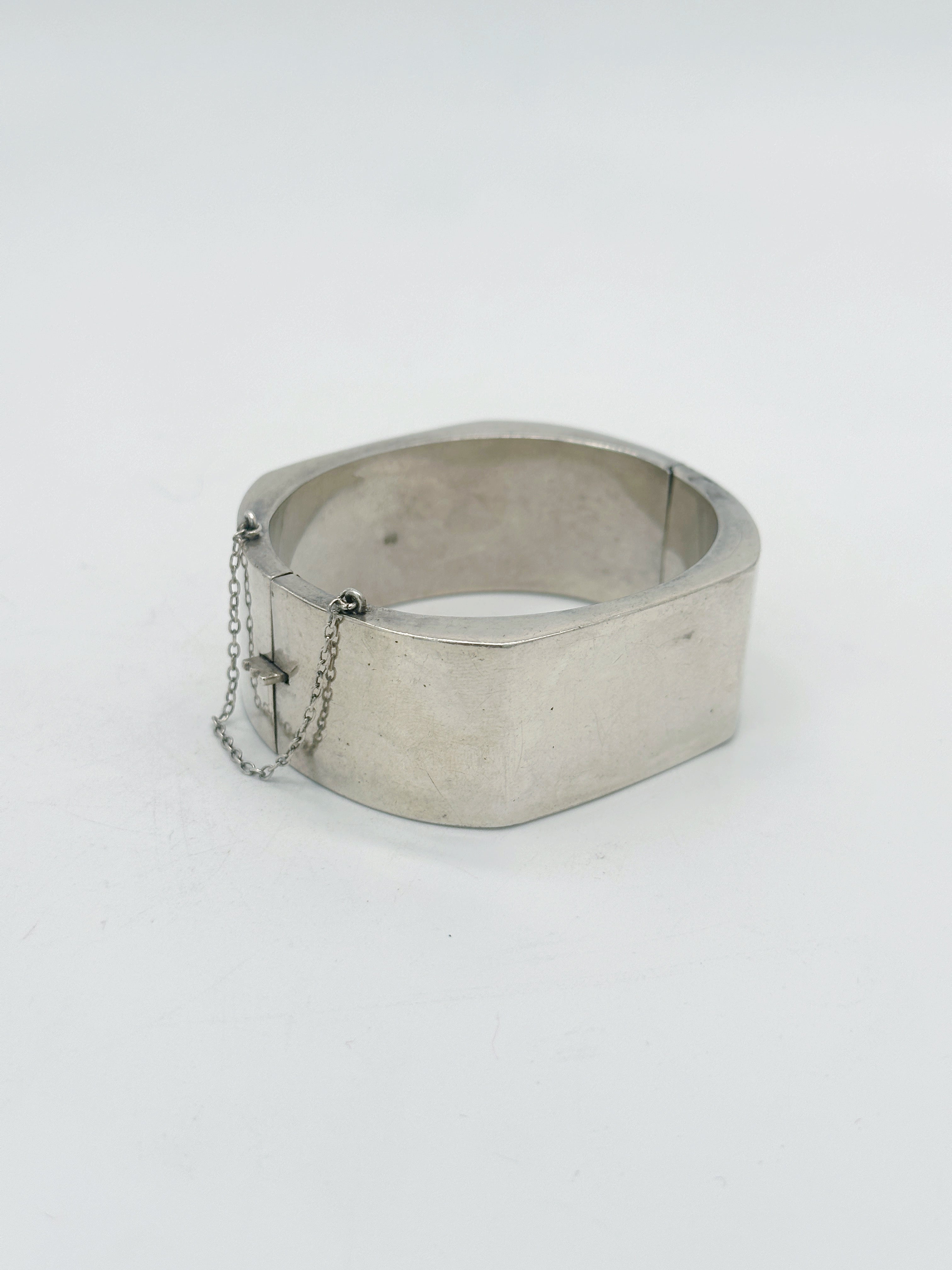 Massive Sterling Silber Armspange in Manschetten-Optik 925