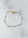 Feines Armband aus vergoldetem 925 Silber mit Strass