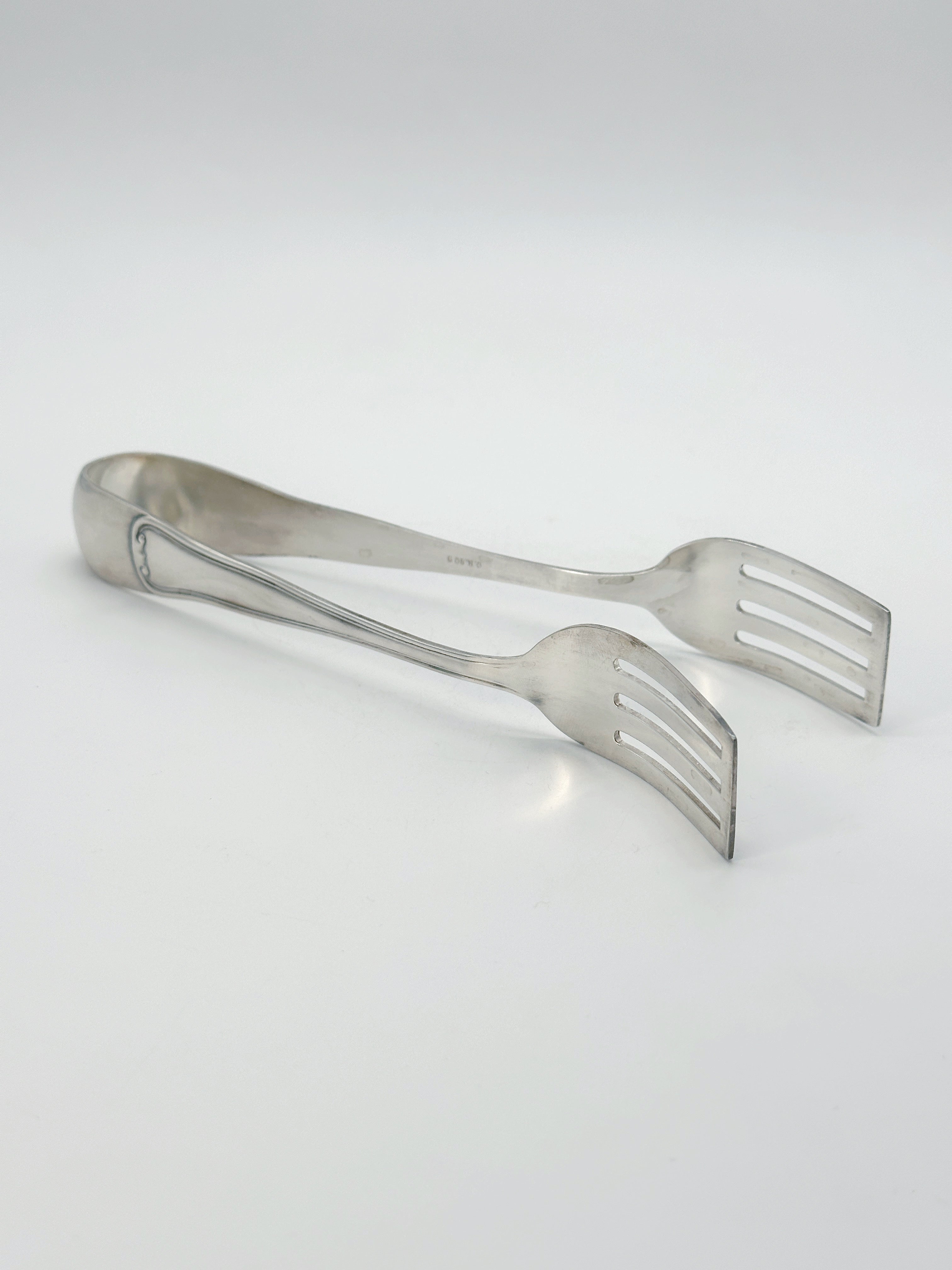 Vintage Kuchenzange versilbert