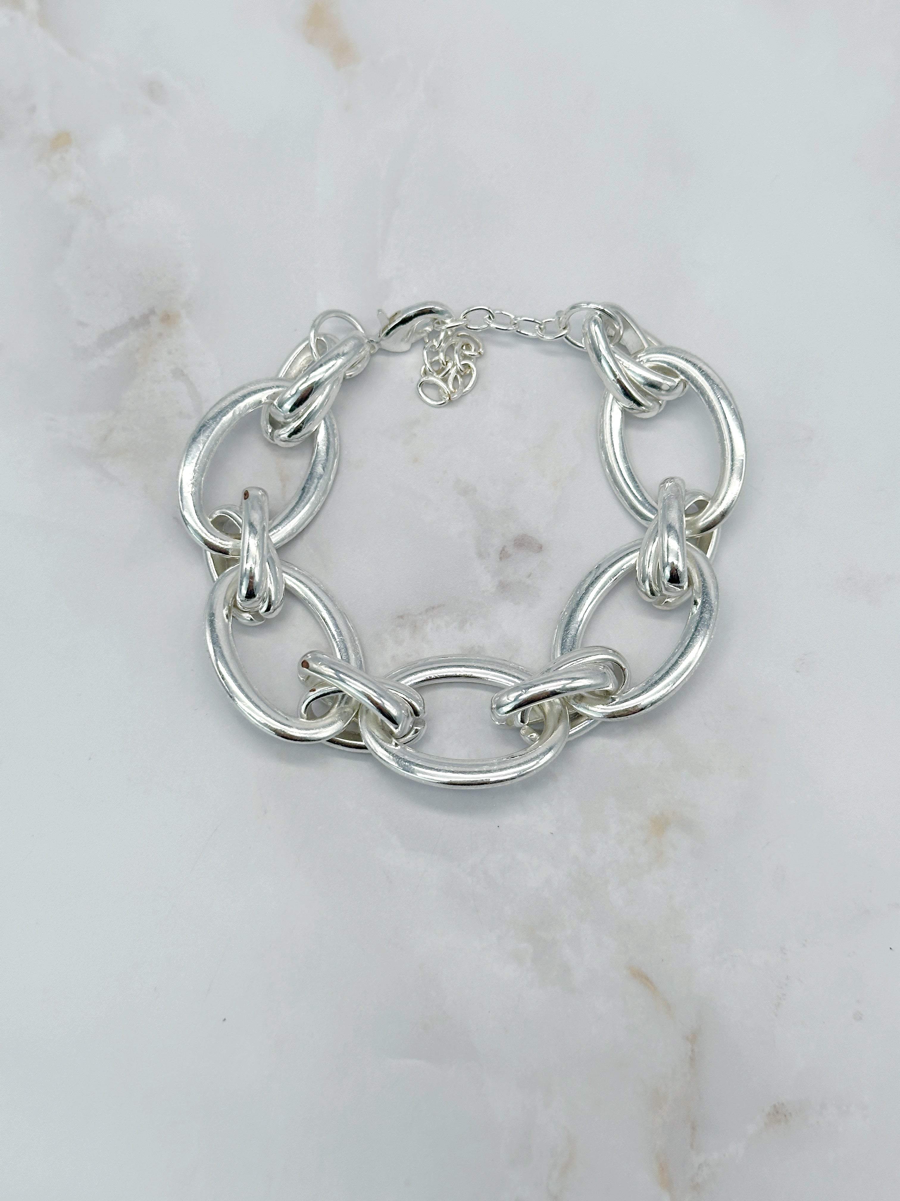 Vintage Gliederarmband mit großen ovalen Chunky-Gliedern