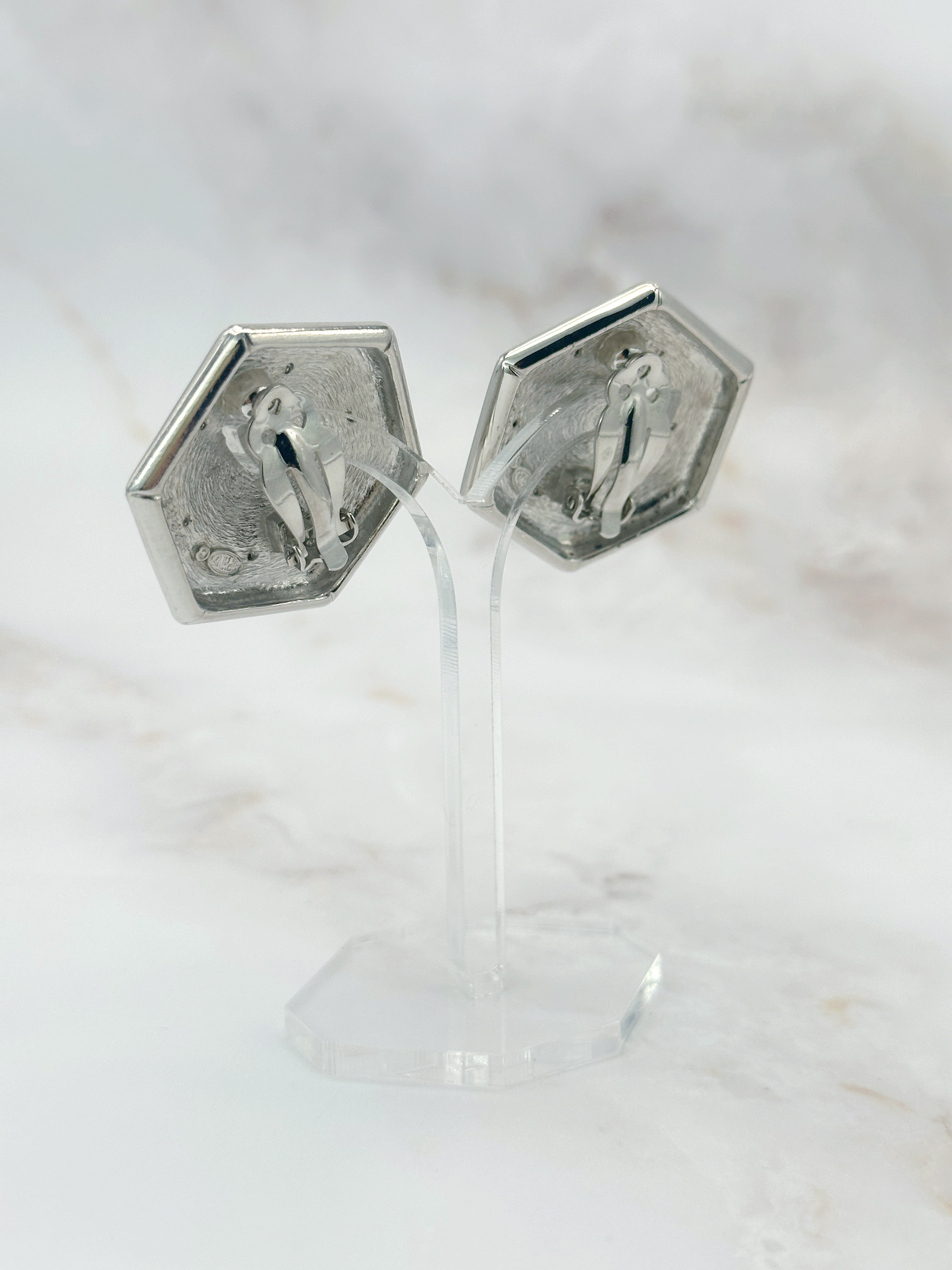 Signierte Vintage Statement Ohrclips von Sphinx mit Stern-Motiv