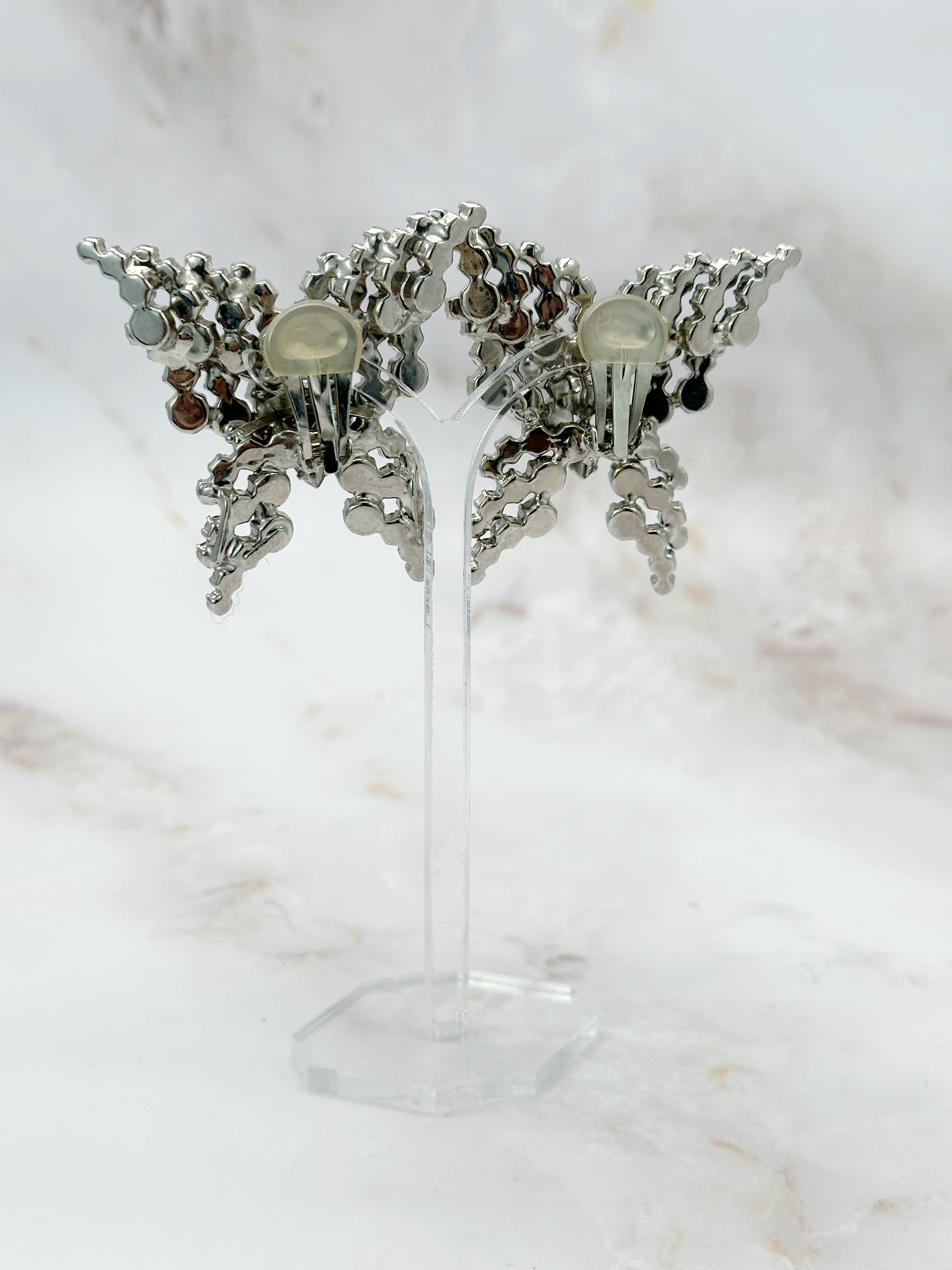 Vintage Ohrclips mit Schmetterlings-Design von Agatha Paris