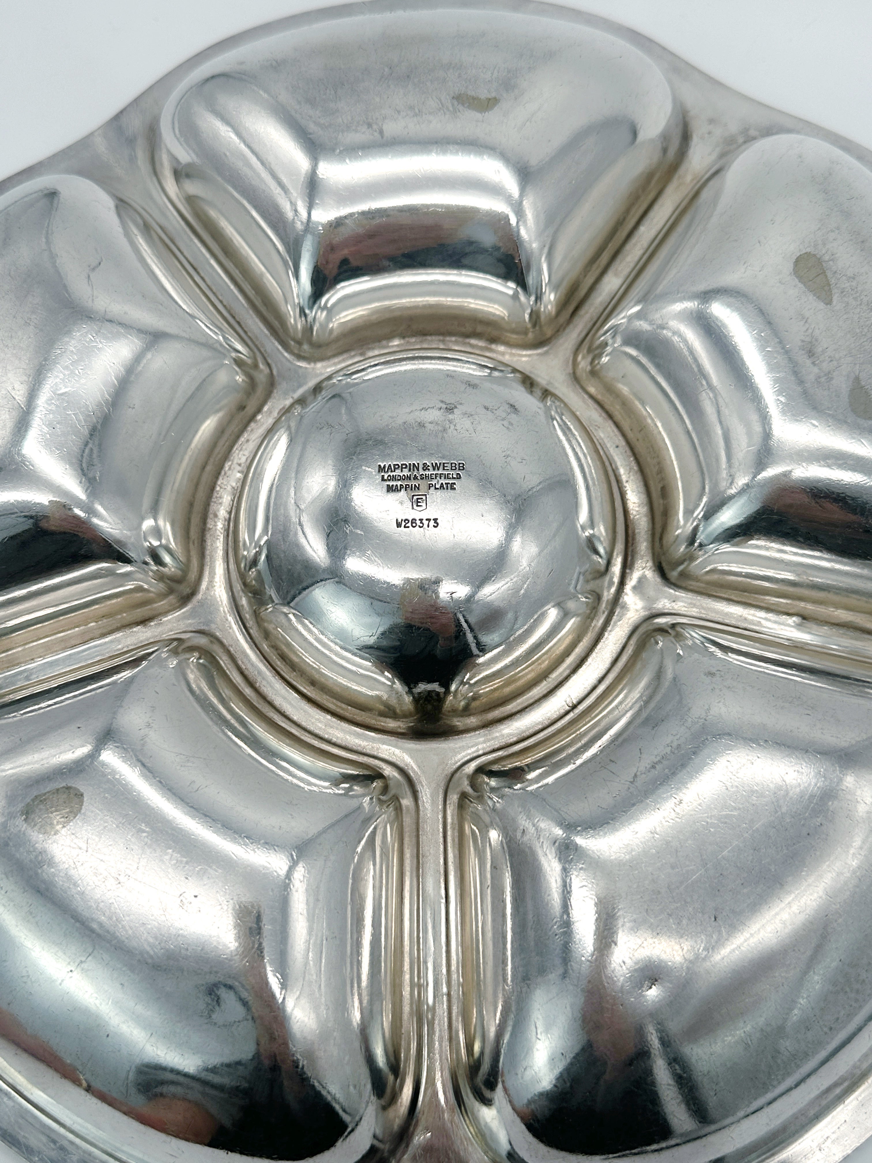 Mappin & Webb Versilberte Servierschale von einem englischen Kreuzfahrtschiff um 1950