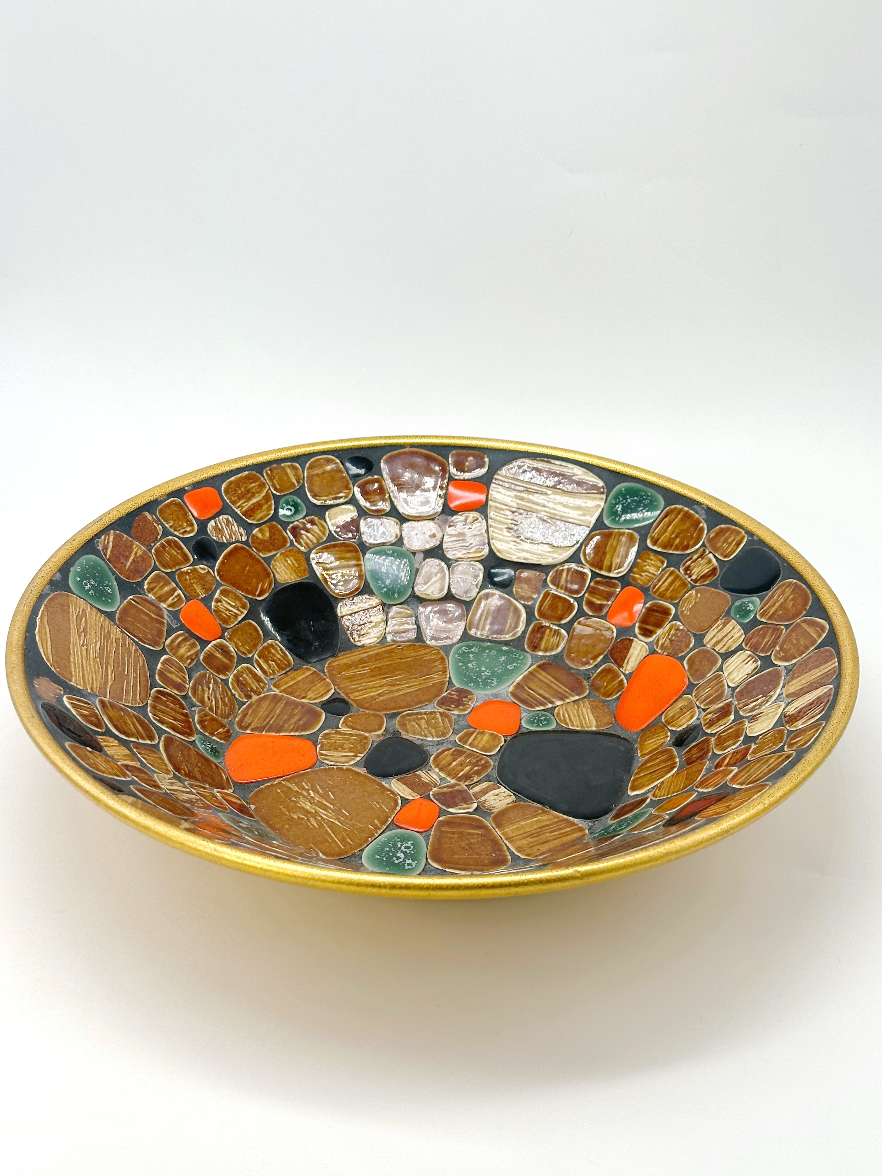 Vintage Mosaik-Schale im Design der 70er Jahre