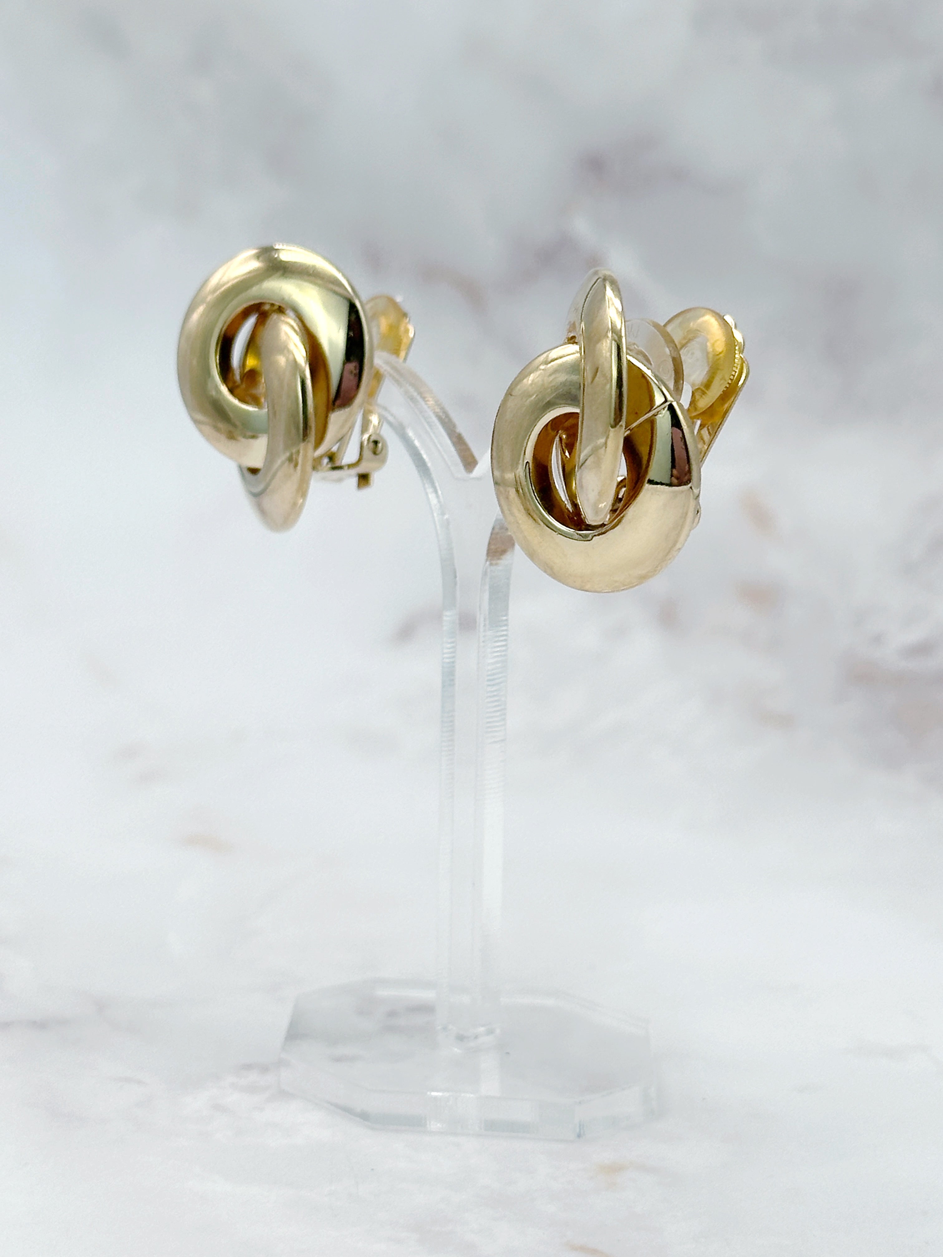 Vintage Ohrclips von Christian Dior in geschlungener Form