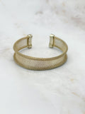 Vergoldete Armspange in feiner Mesh-Optik