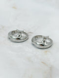 Modern silver ring in abstract form