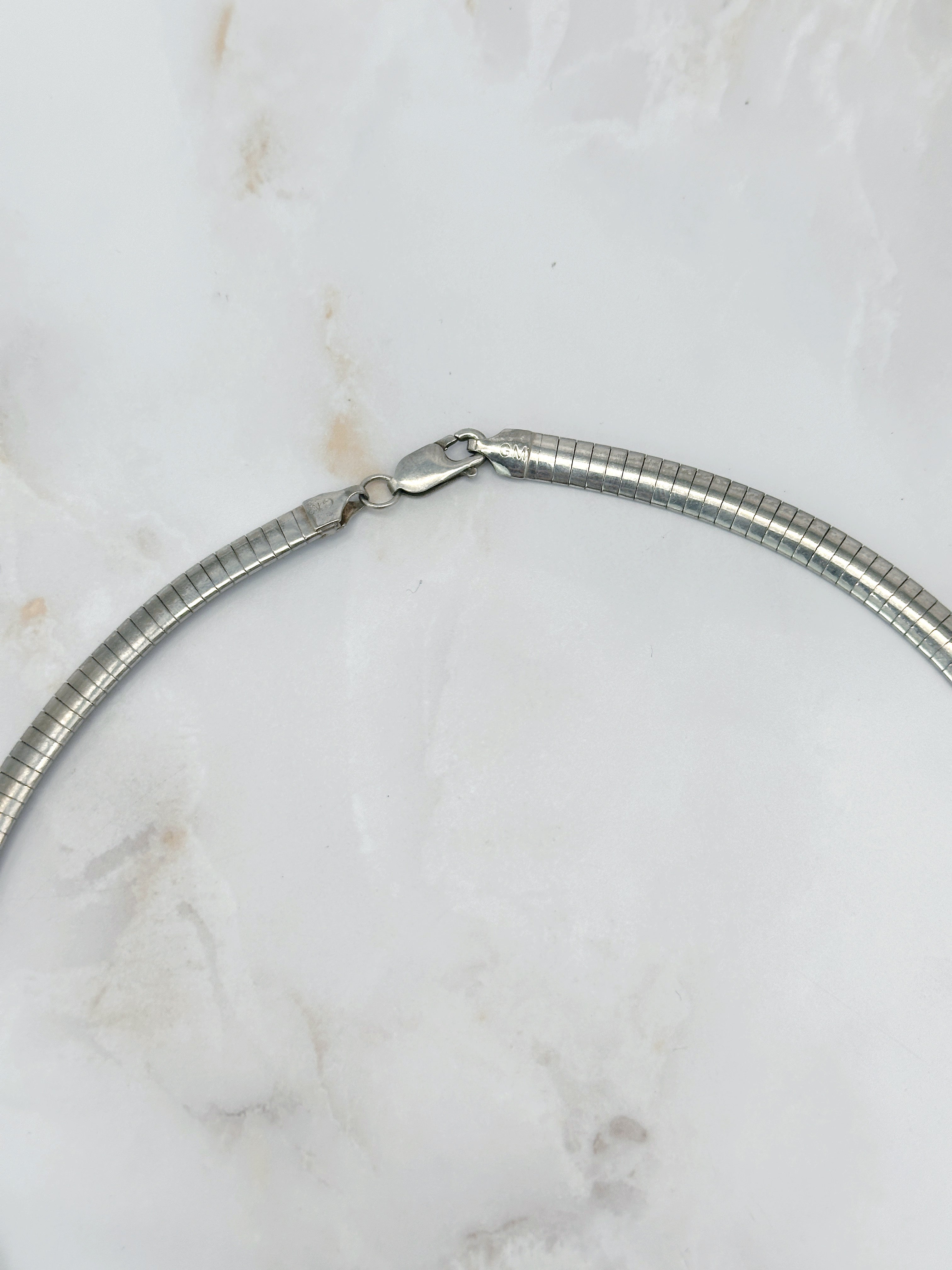 Vintage Schlangenhalskette aus 925 Sterling Silber