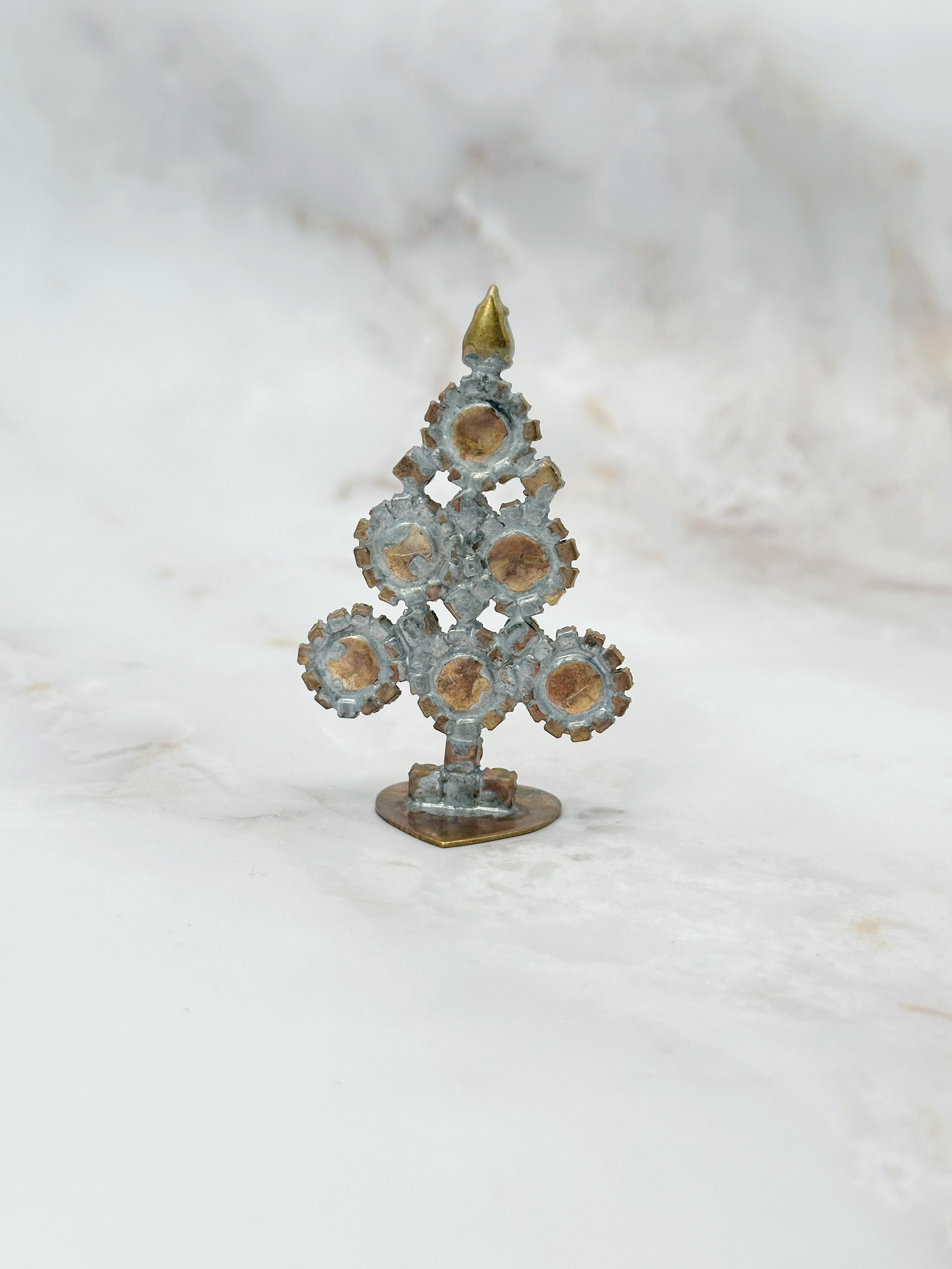 Zierlicher Gablonzer Mini-Christbaum aus Strass