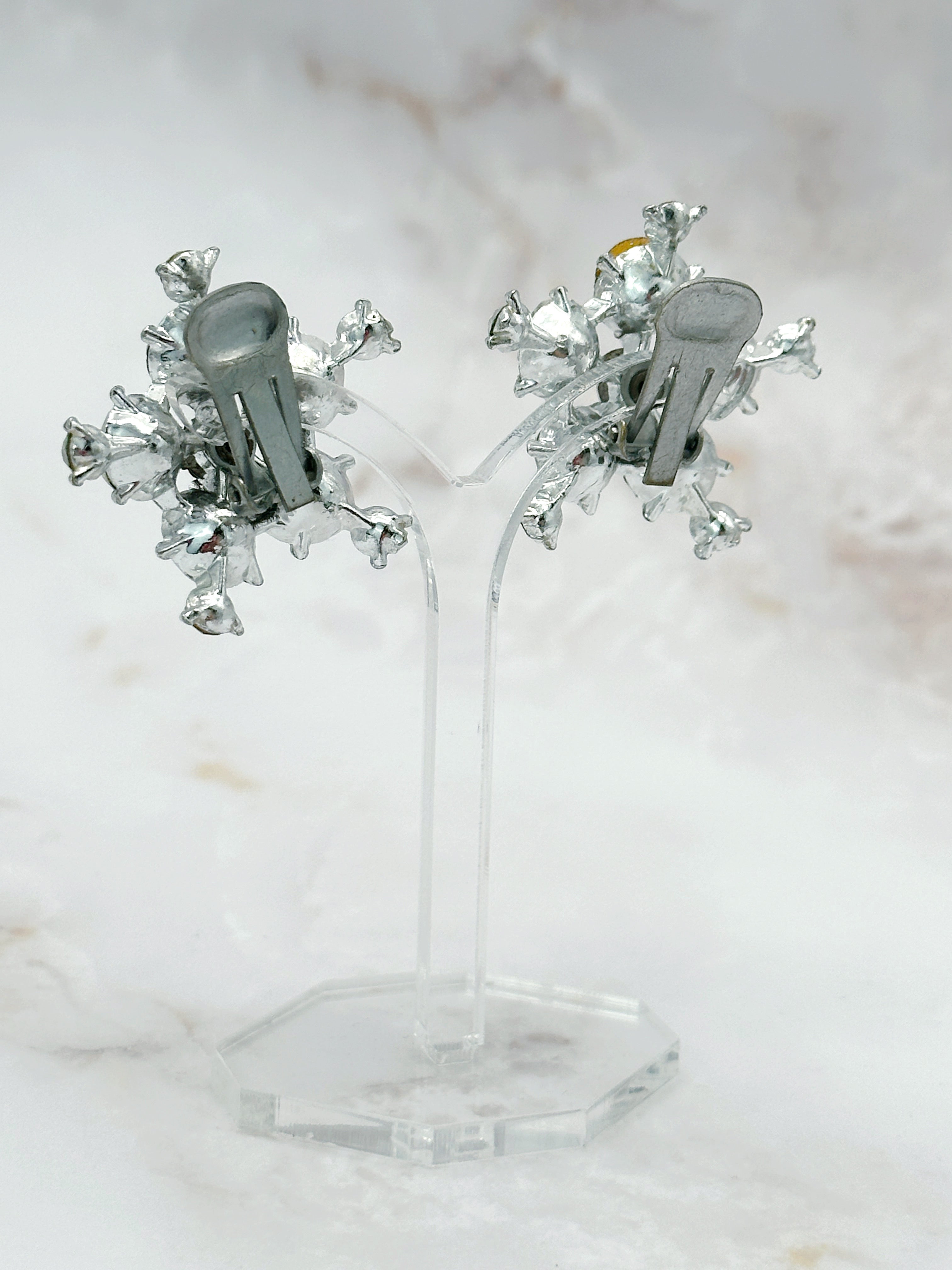 Vintage Statement Strass Ohrclips