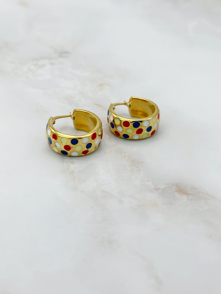 Bunte Vintage Creolen
