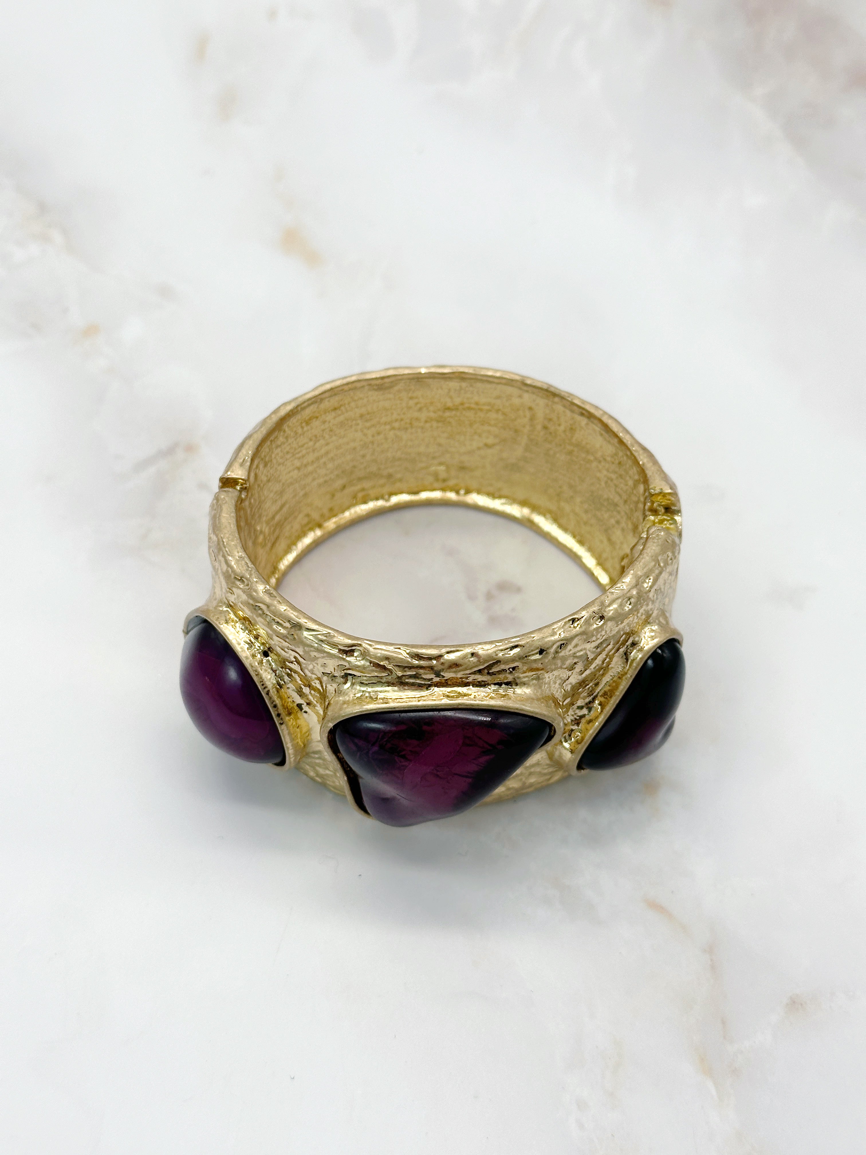 Vintage Statement Bangle Gold Plated