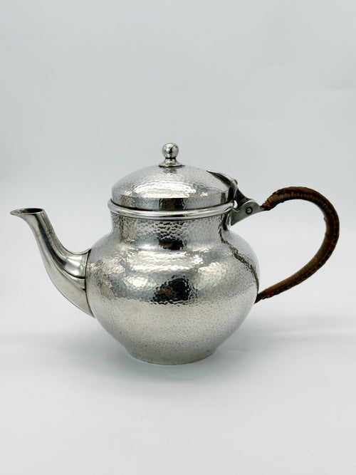 Antikes Christofle Set von 1893, Teekanne & Wasserkanne, Hammerschlag