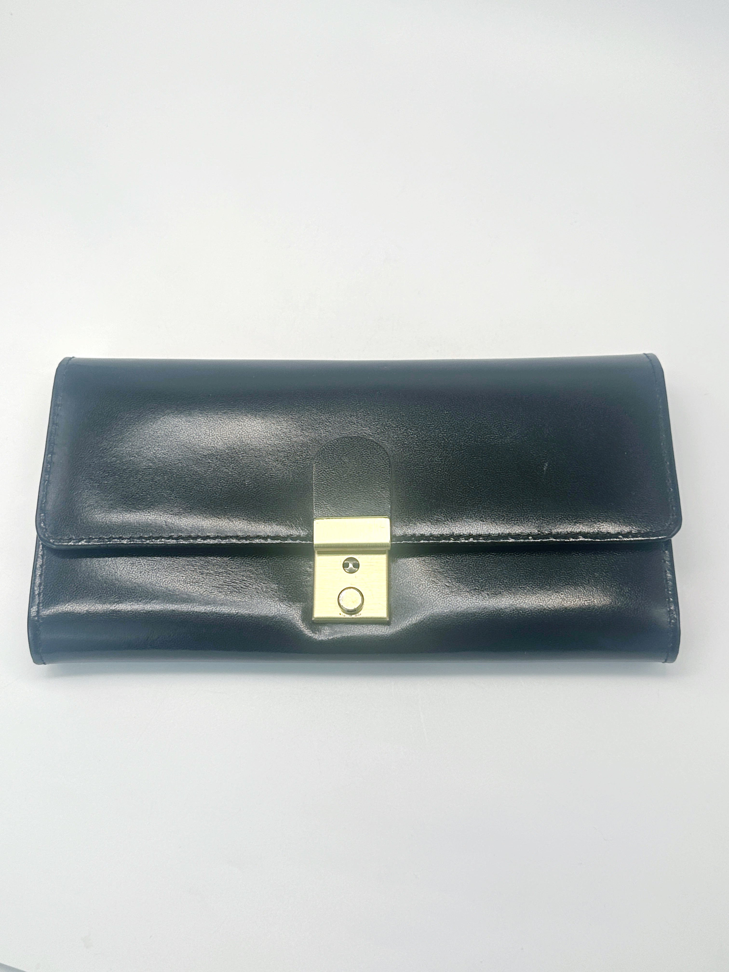 Vintage Schmucketui zum Rollen aus Leder mit dunkelrotem Samt