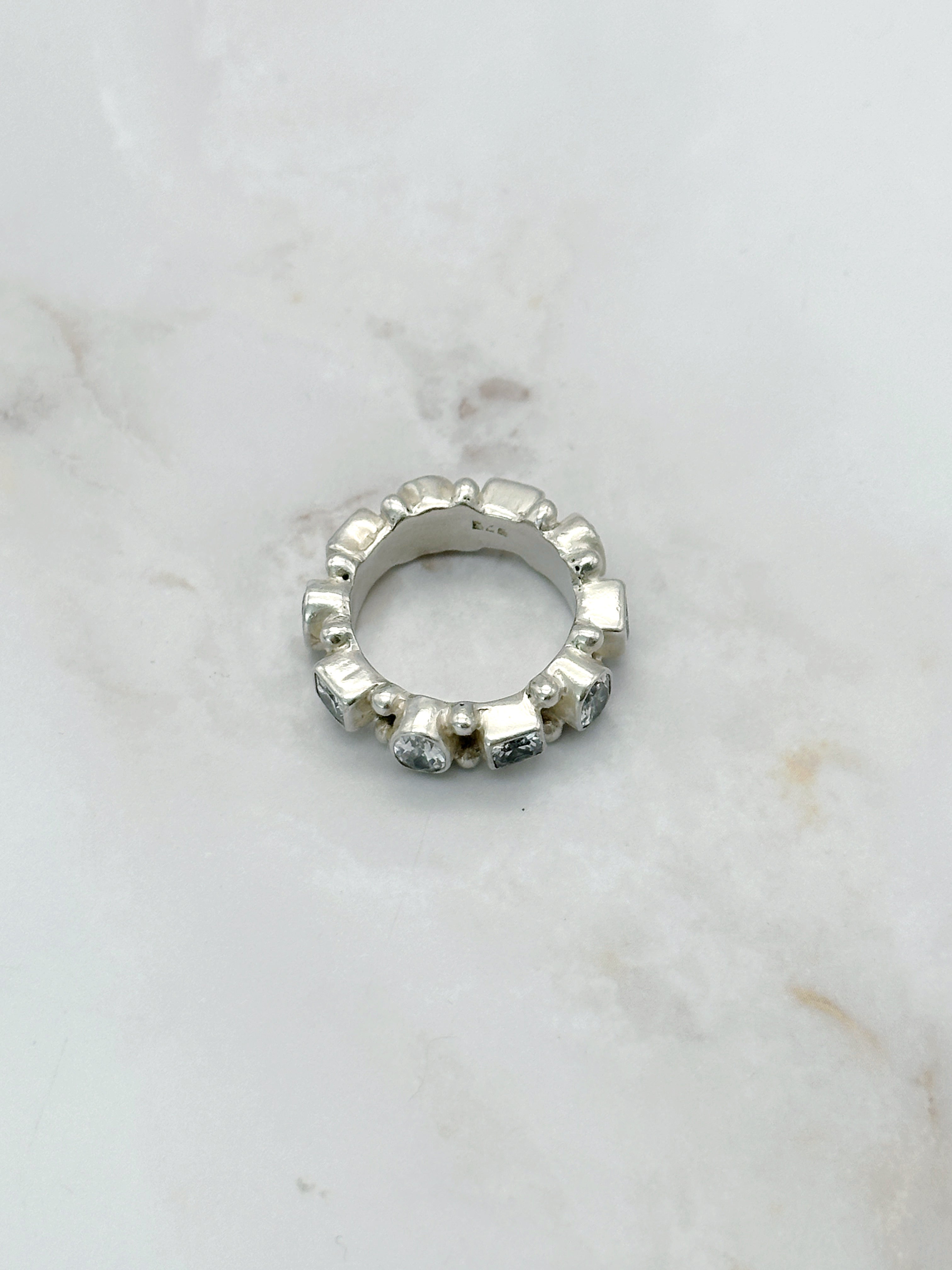 Ausgefallener chunky Silberring