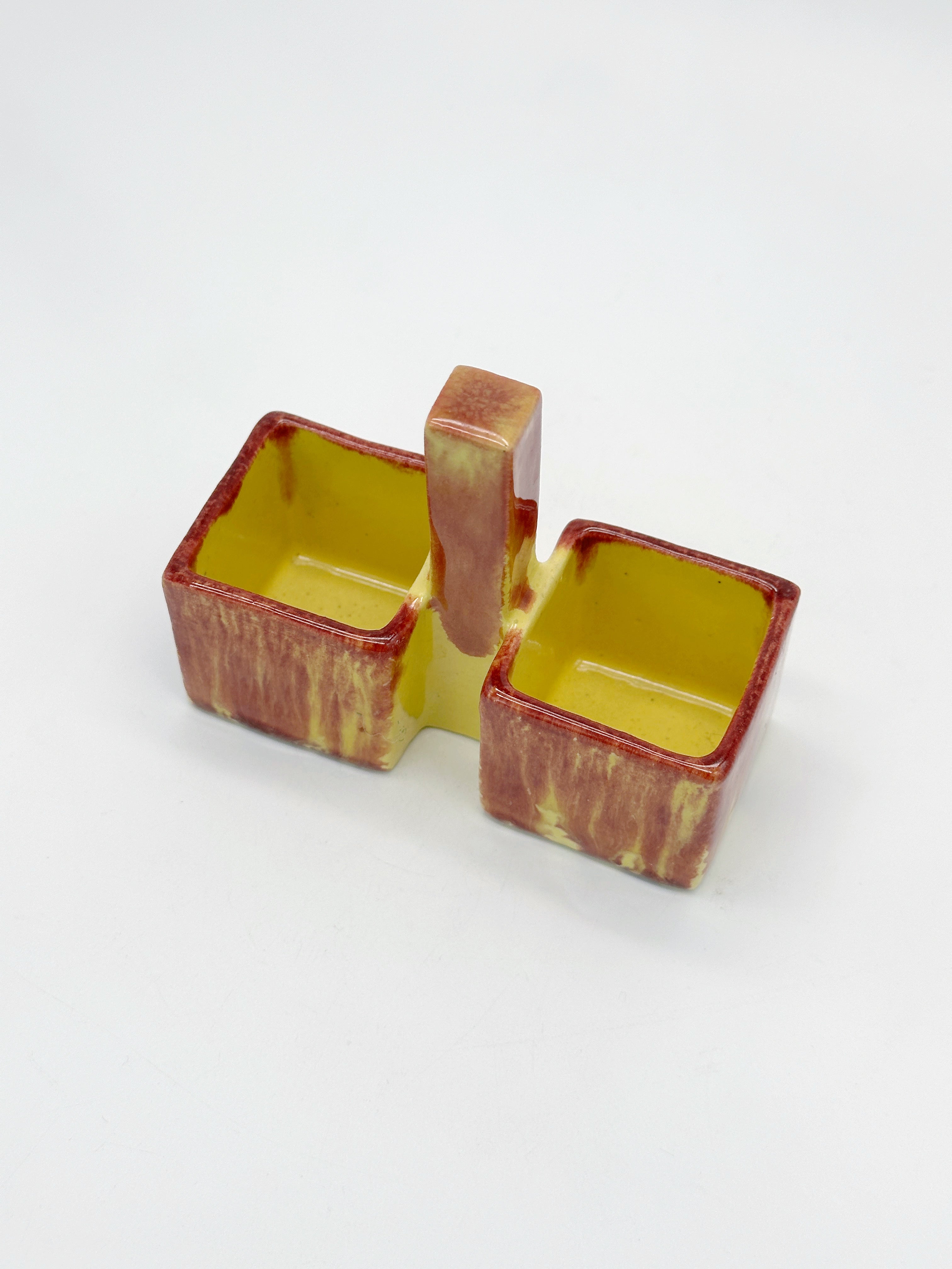 Vintage Keramik Salzgefäß im 50er Jahre Stil